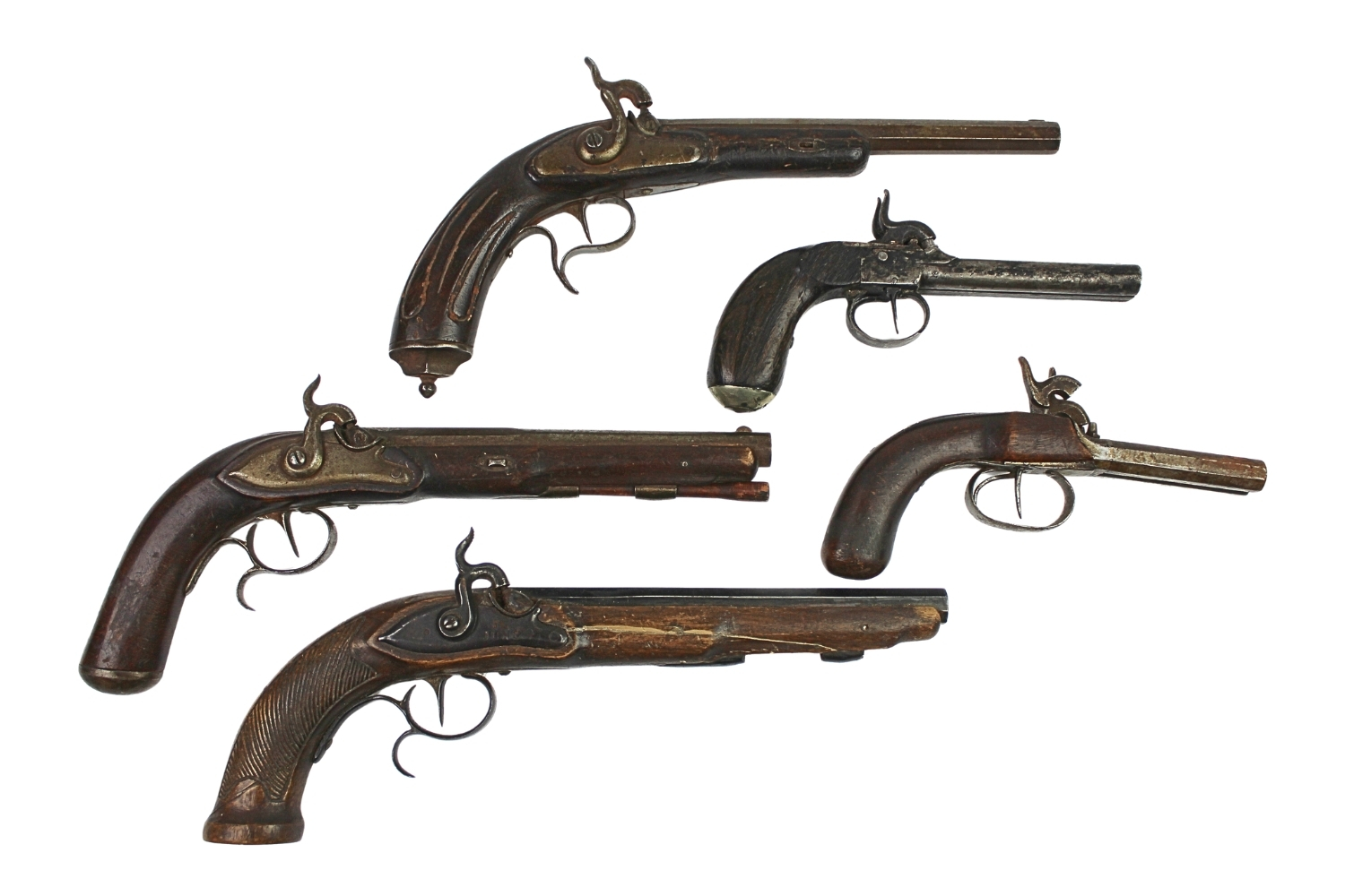 ZESTAW replik 5 PISTOLETÓW KAPISZONOWYCH 