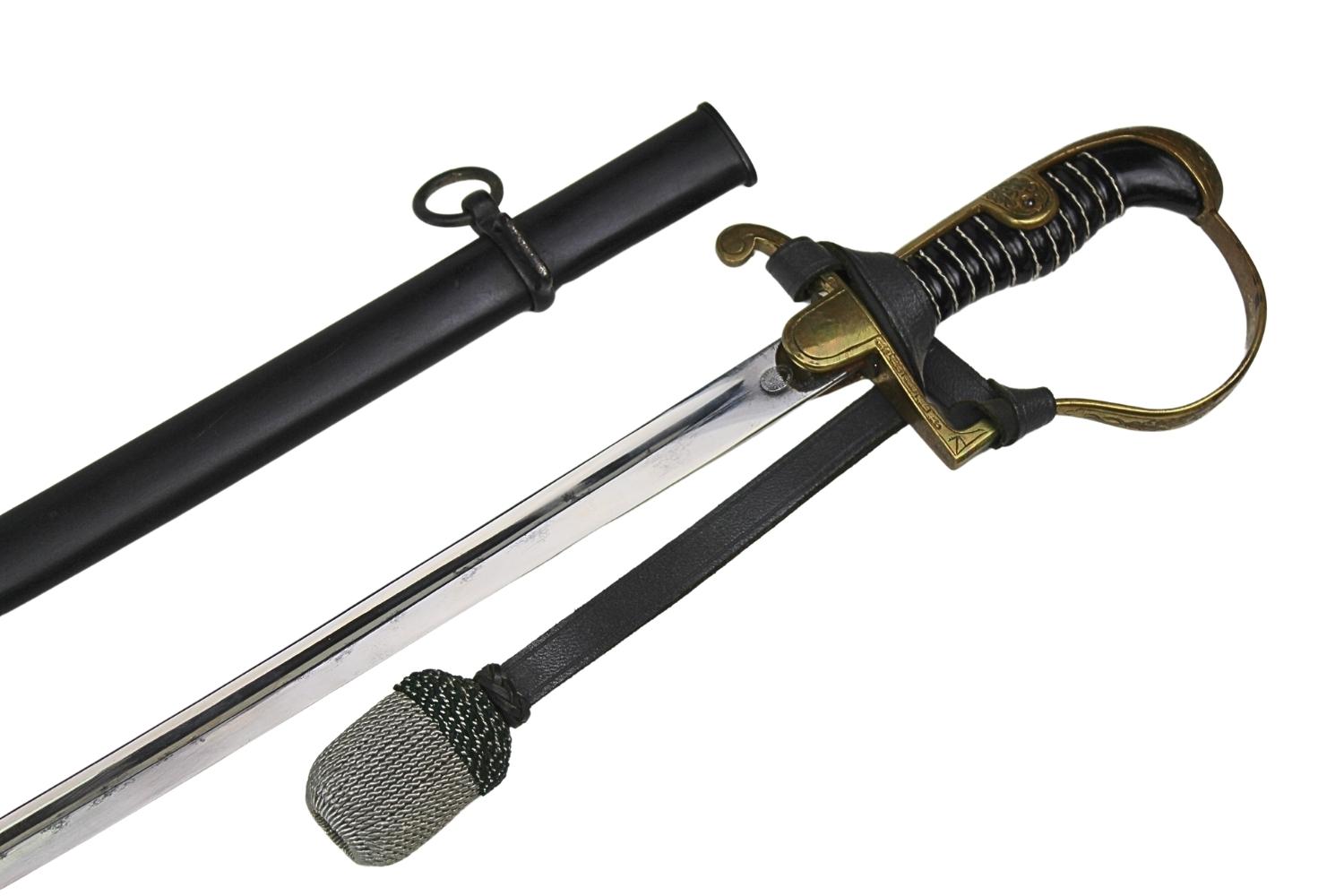 Szabla oficera Wehrmachtu Carl Julius Krebs Solingen z temblakiem