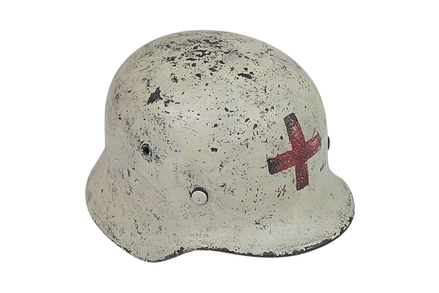 HEŁM M40 SANITARIUSZ SS w kamuflażu zimowym