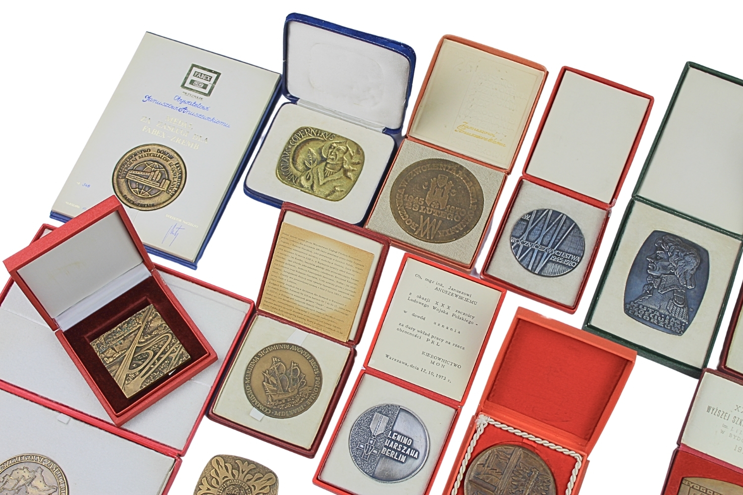 PRL Duży zestaw medali po mgr inż. Januszu Anuszewskim