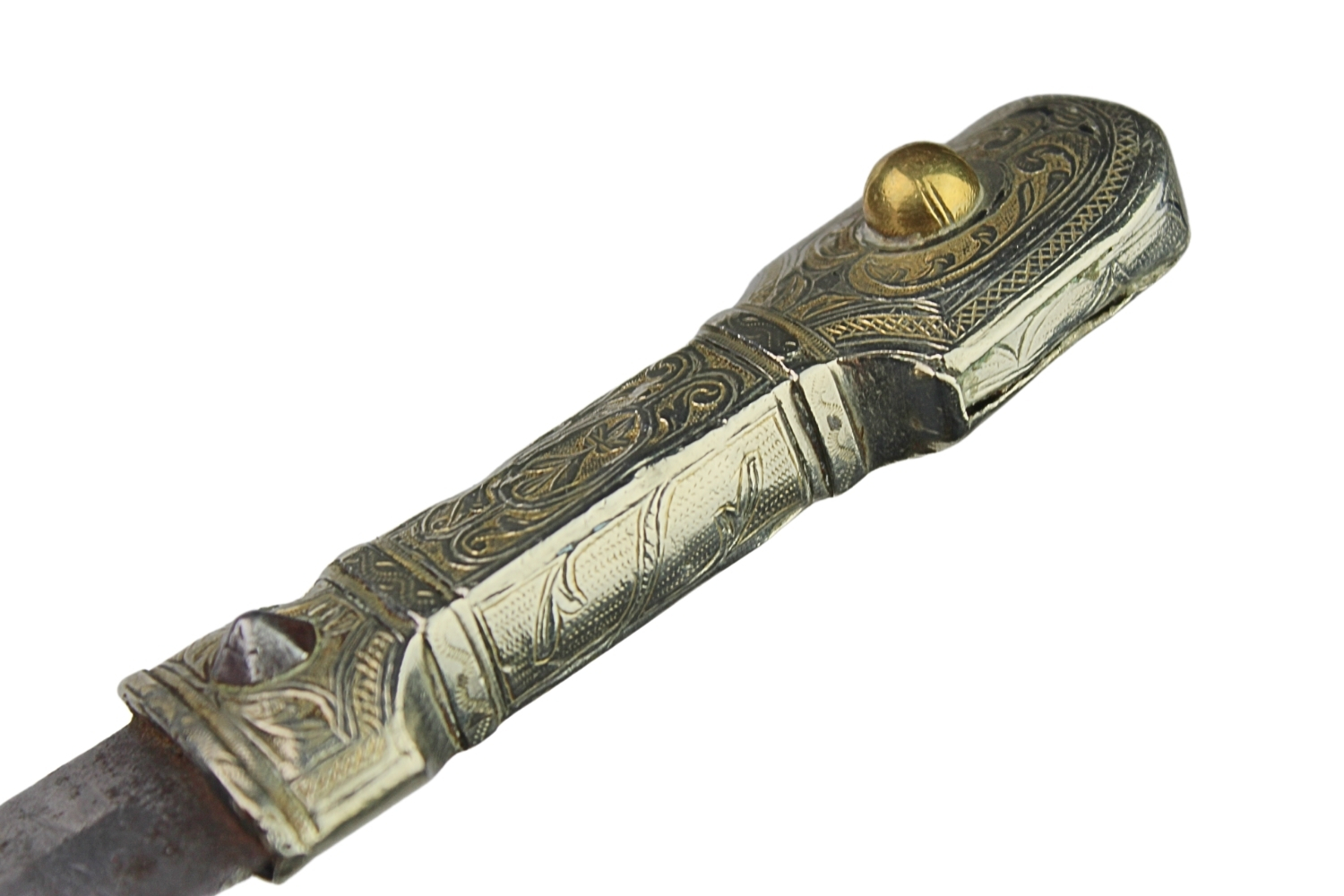 Kindżał Kaukaski Srebro XIX - XX Wiek Luksusowy - Carska Rosja