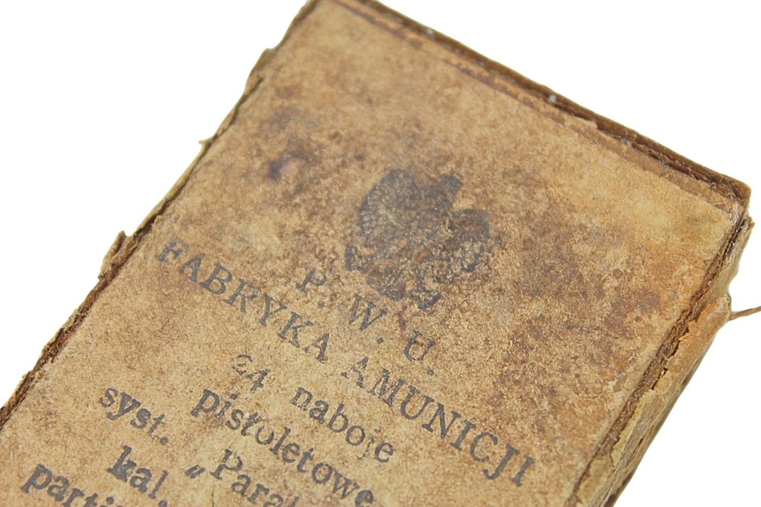 II RP Opakowanie na 24szt. amunicji ViS 9mm P.W.U. F.A. 1939 Rzadkość