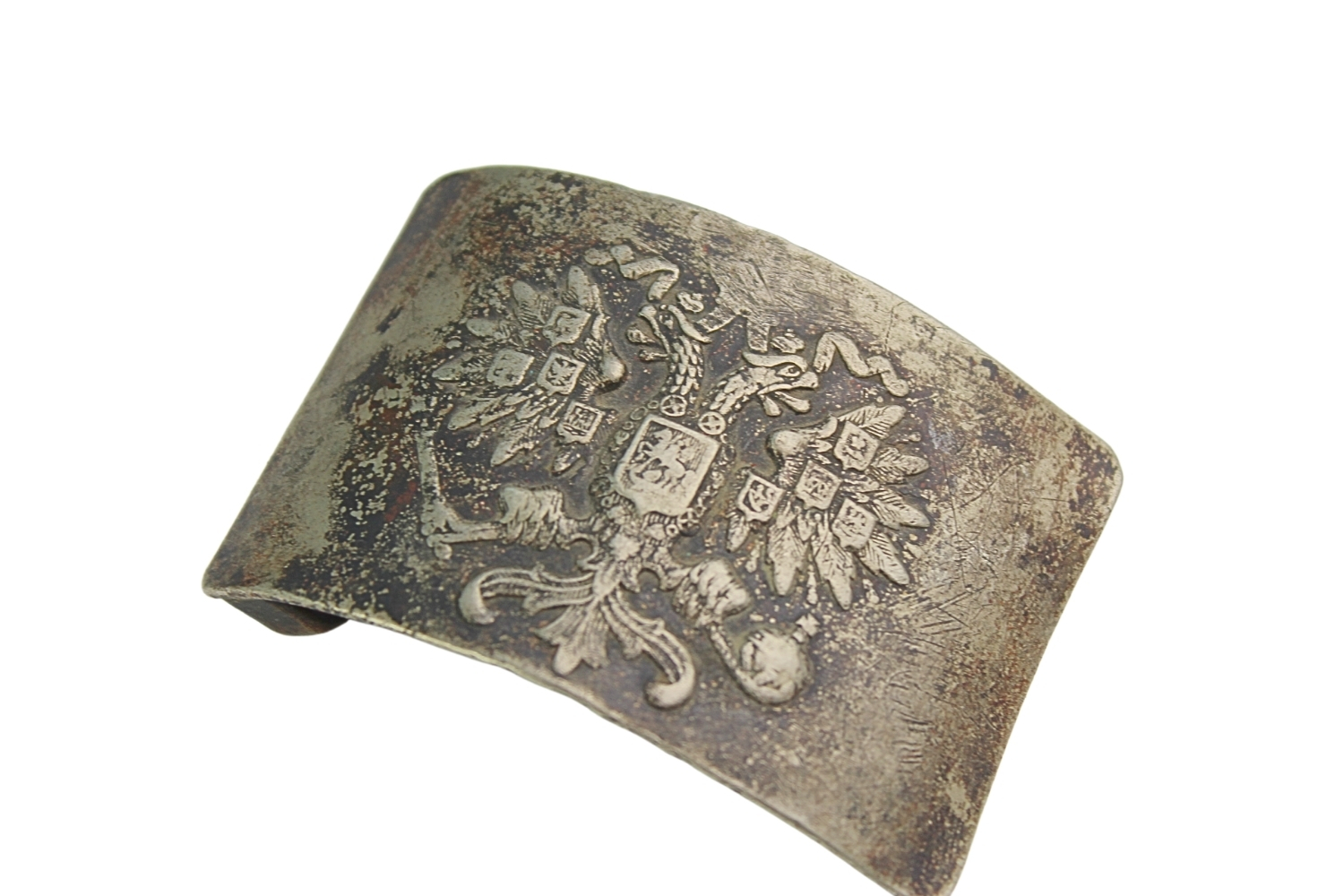 Klamra carska gwardii biały metal