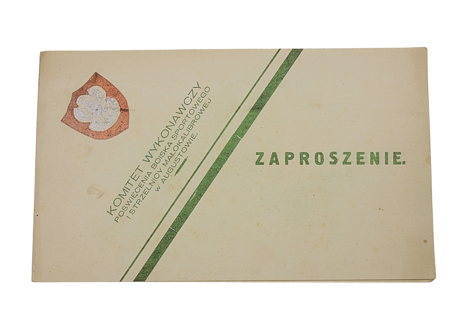 II RP ZAPROSZENIE ZWIĄZEK STRZELECKI AUGUSTÓW 1934