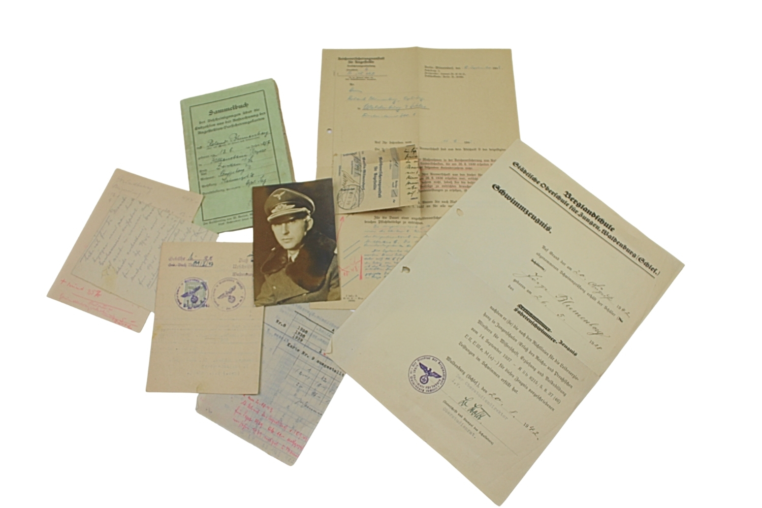 ZESTAW DOKUMENTÓW LUFTWAFFE RONALD HUNNENBERG 