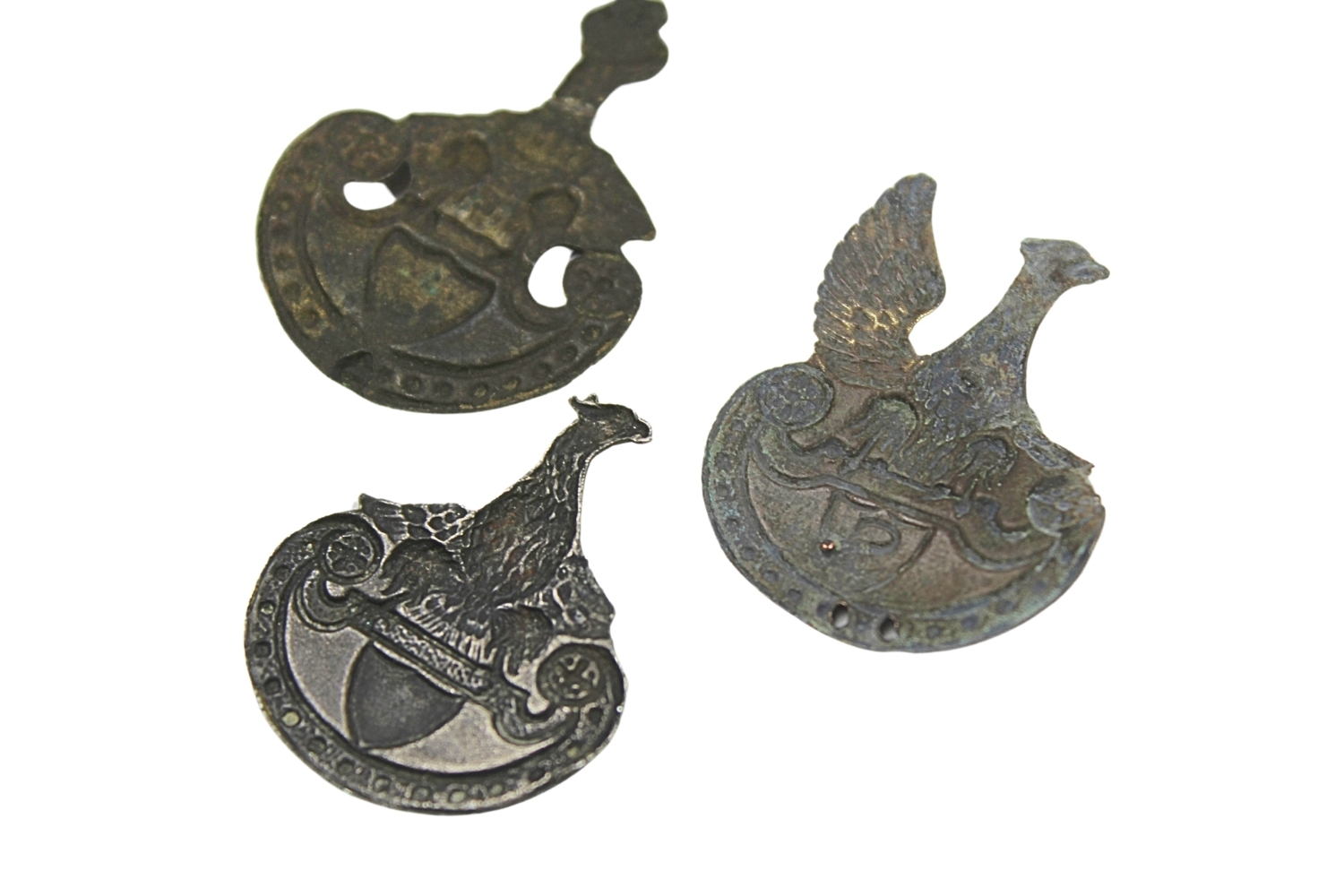 II RP Zestaw reliktów orzełków 