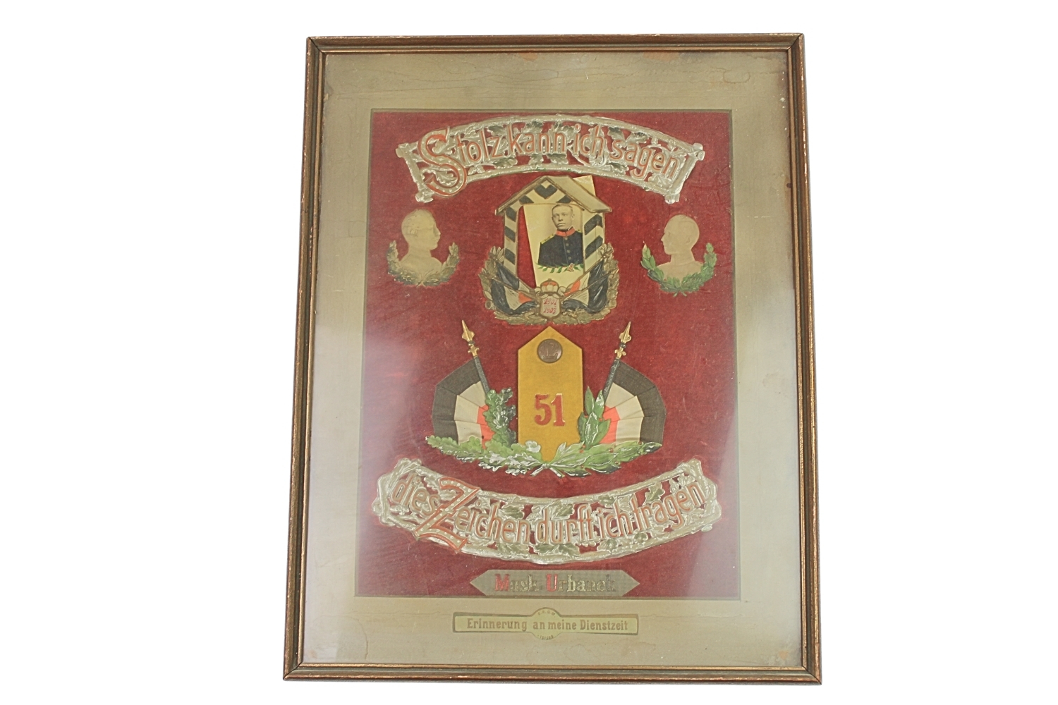 NIEMCY PAMIĄTKOWA RAMKA Z PRUSKIEJ SŁUŻBY WOJSKOWEJ