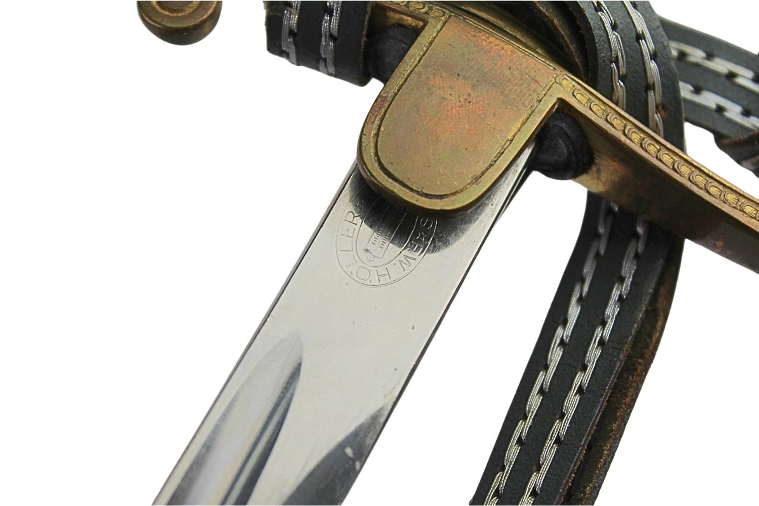 SZABLA OFICERA WEHRMACHTU F.W. Holler Solingen  Z TEMBLAKIEM