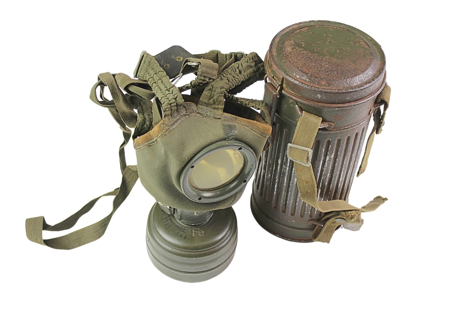 Niemiecka maska przeciwgazowa z puszką 1938