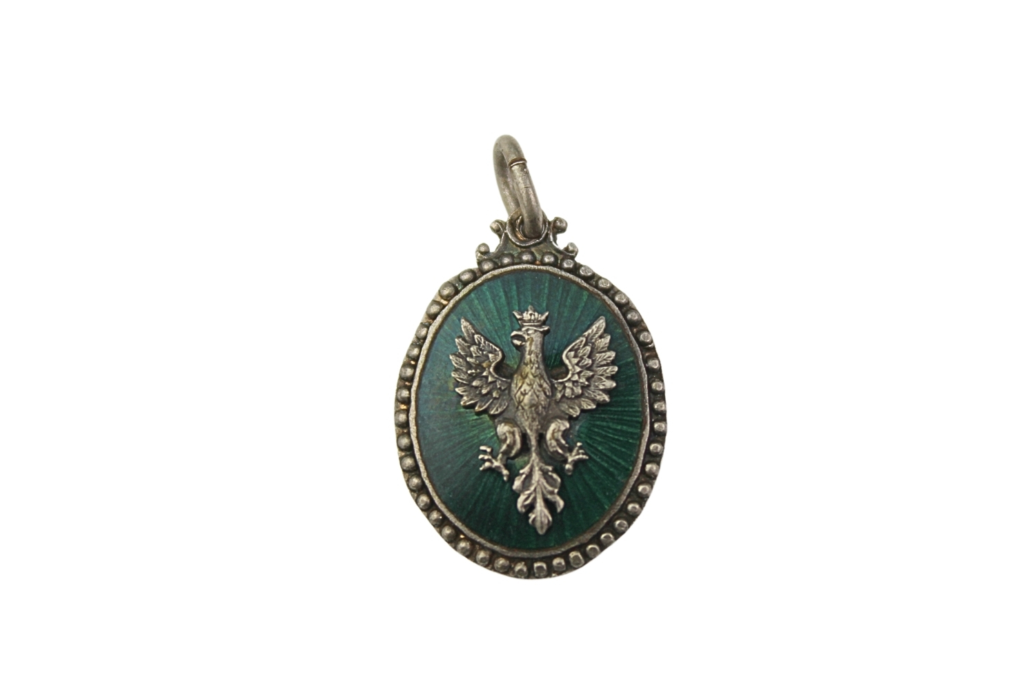 II RP Zawieszka patriotyczna z orłem 