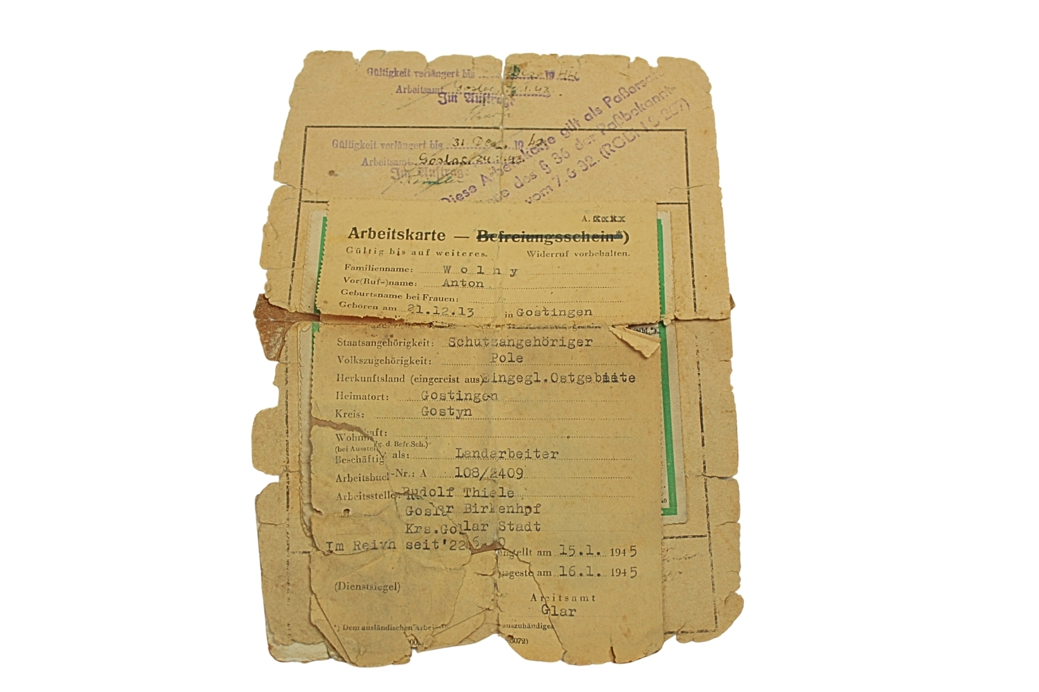 ZESTAW DOKUMNETÓW OKUPACYJNYCH ORAZ KOMBATANCKICH SPK