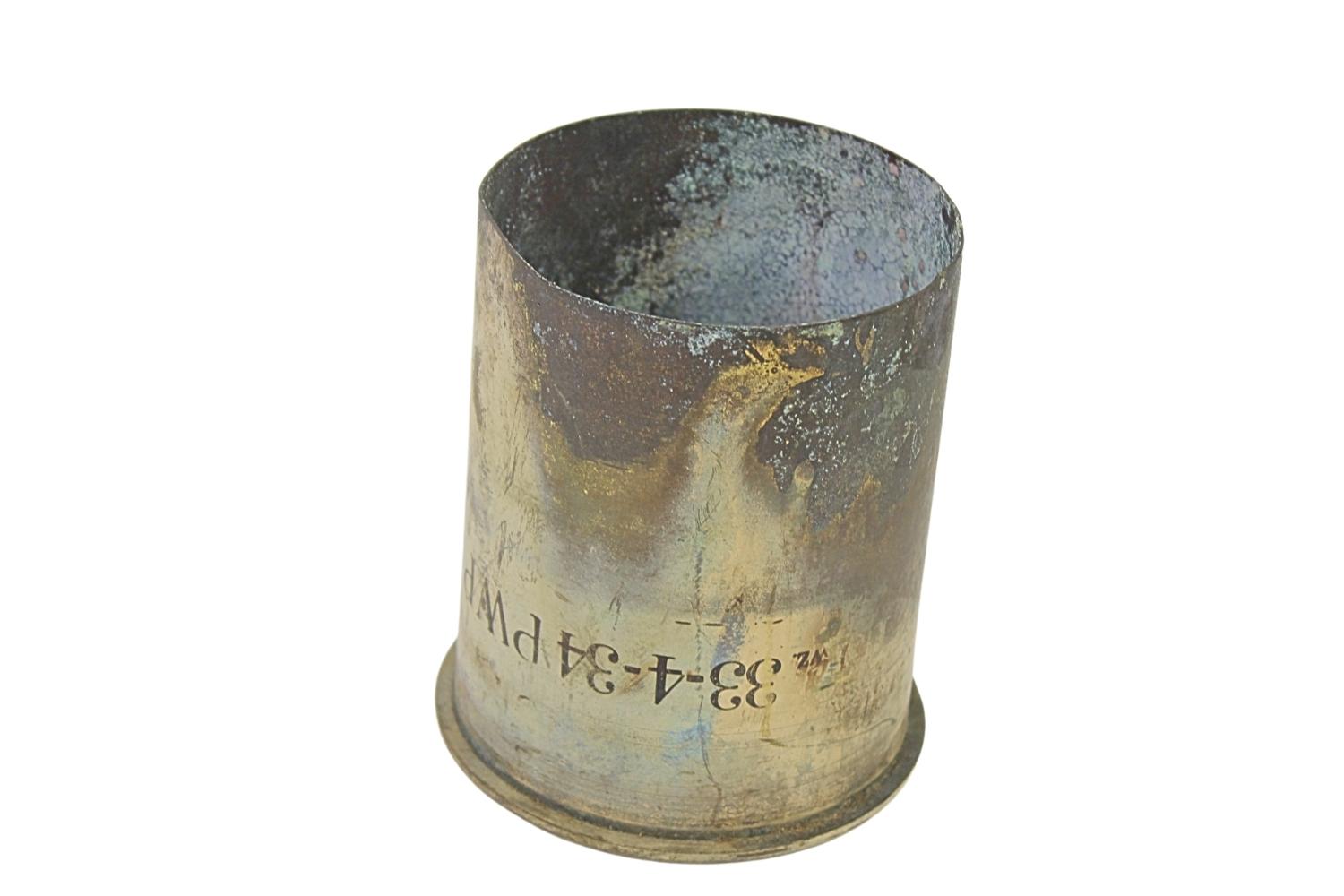 II RP ŁUSKA HAUBICA 100MM WZ.14 19 1935 ORZEŁ SKORUPA DEKORACYJNA