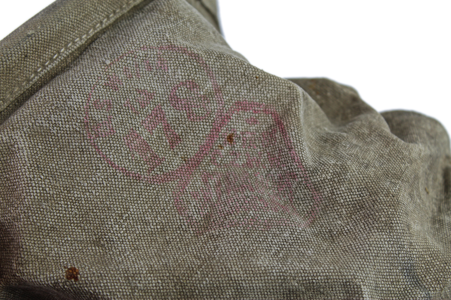 II RP Kawaleria Brezentowe Wiadro do pojenia koni pieczątki 