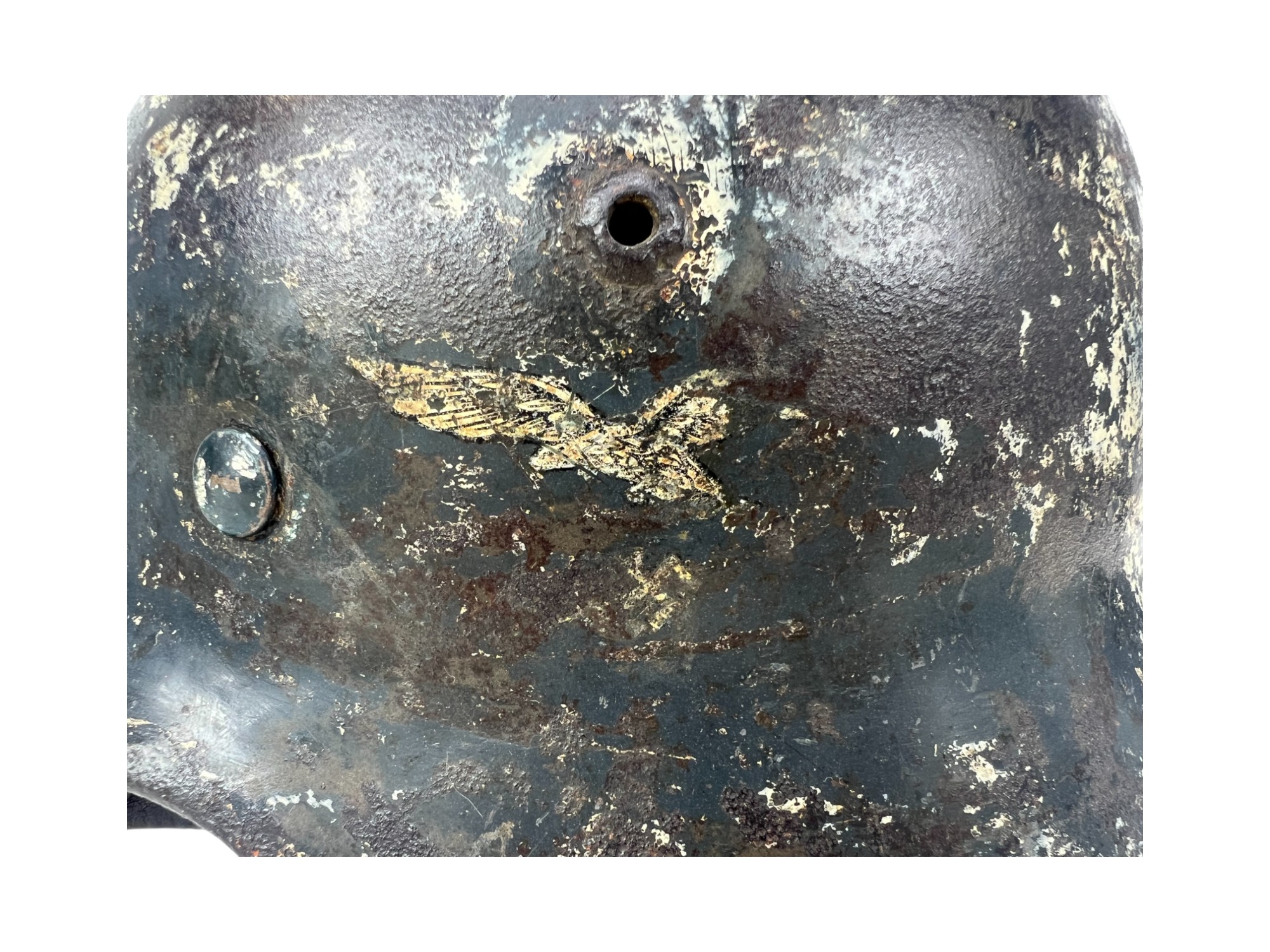 Hełm niemiecki m35 Luftwaffe kamuflaż zimowy