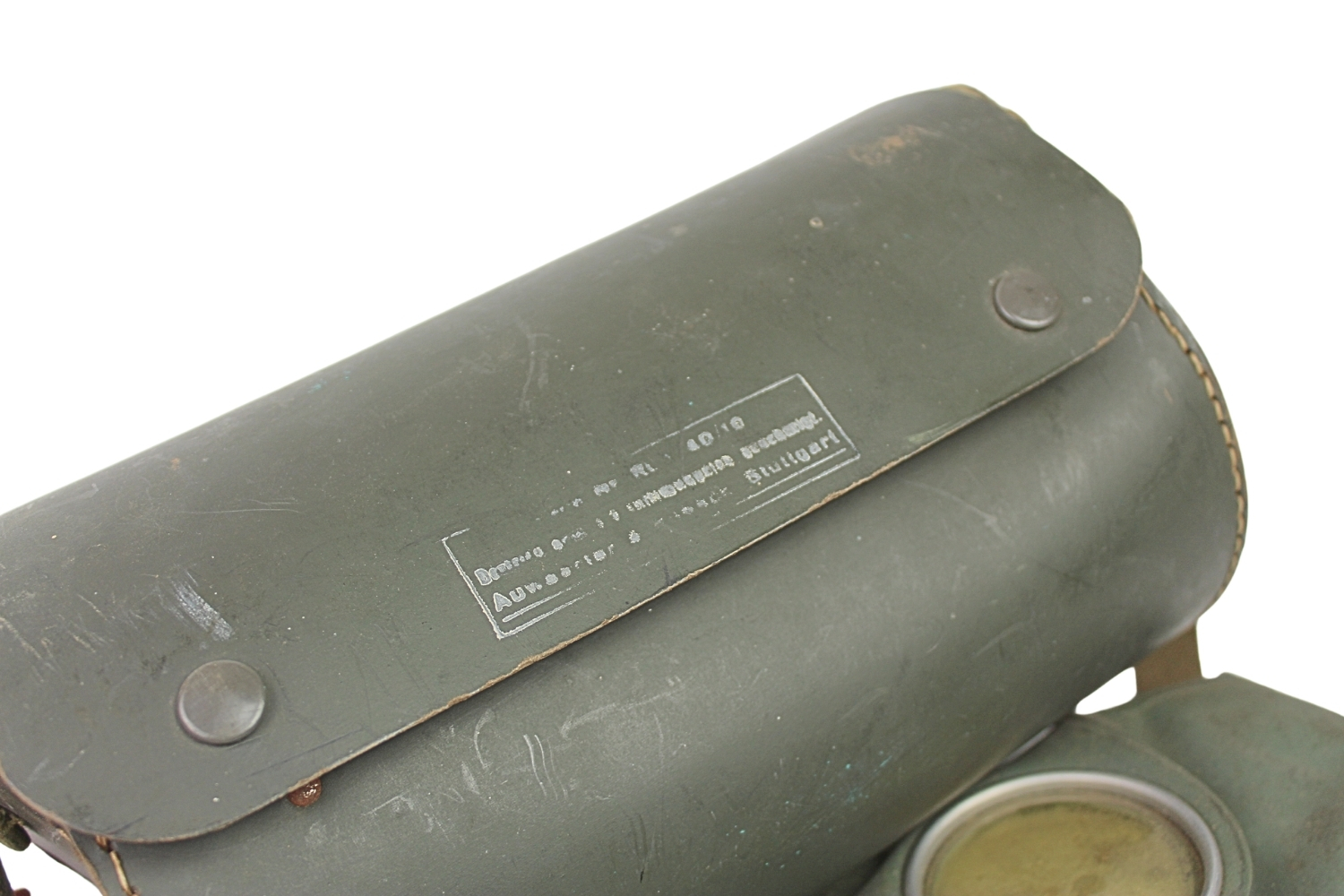 Niemiecka Volksgasmaske z pokrowcem z Fabryki Boscha