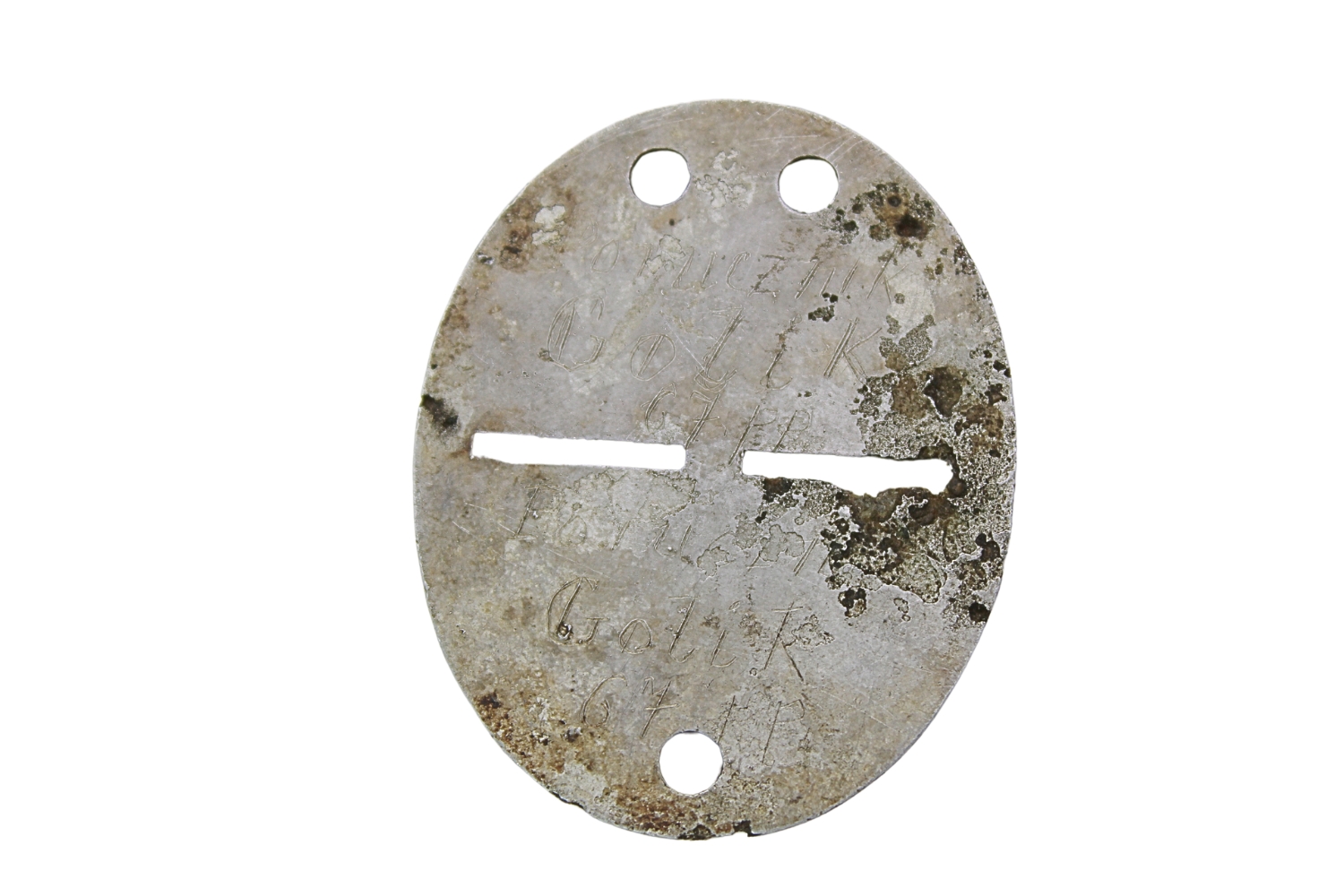 II RP Nieśmiertelnik Por. Golik 67 pułk piechoty drapany