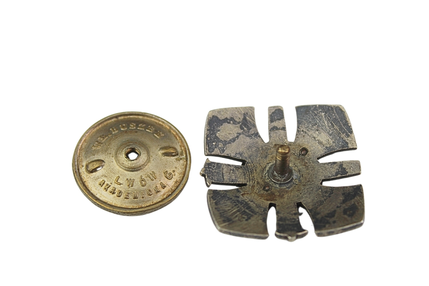 II RP Odznaka oficerska 6 Pułk Artylerii Polowej Kraków Srebro 