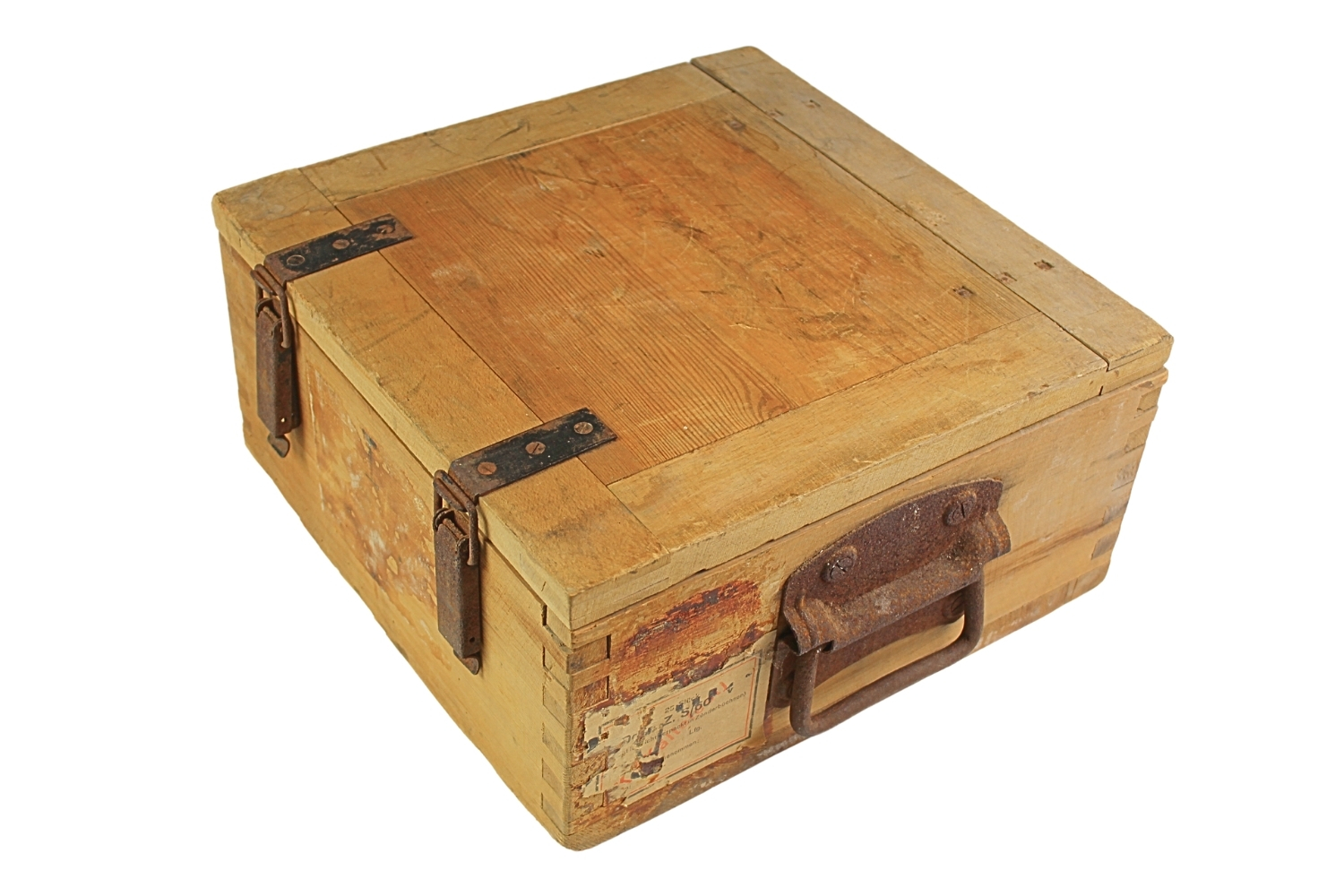 Skrzynka niemiecka na 25szt. zapalników Dopp. Z.S 60 komplet z pojemnikami 