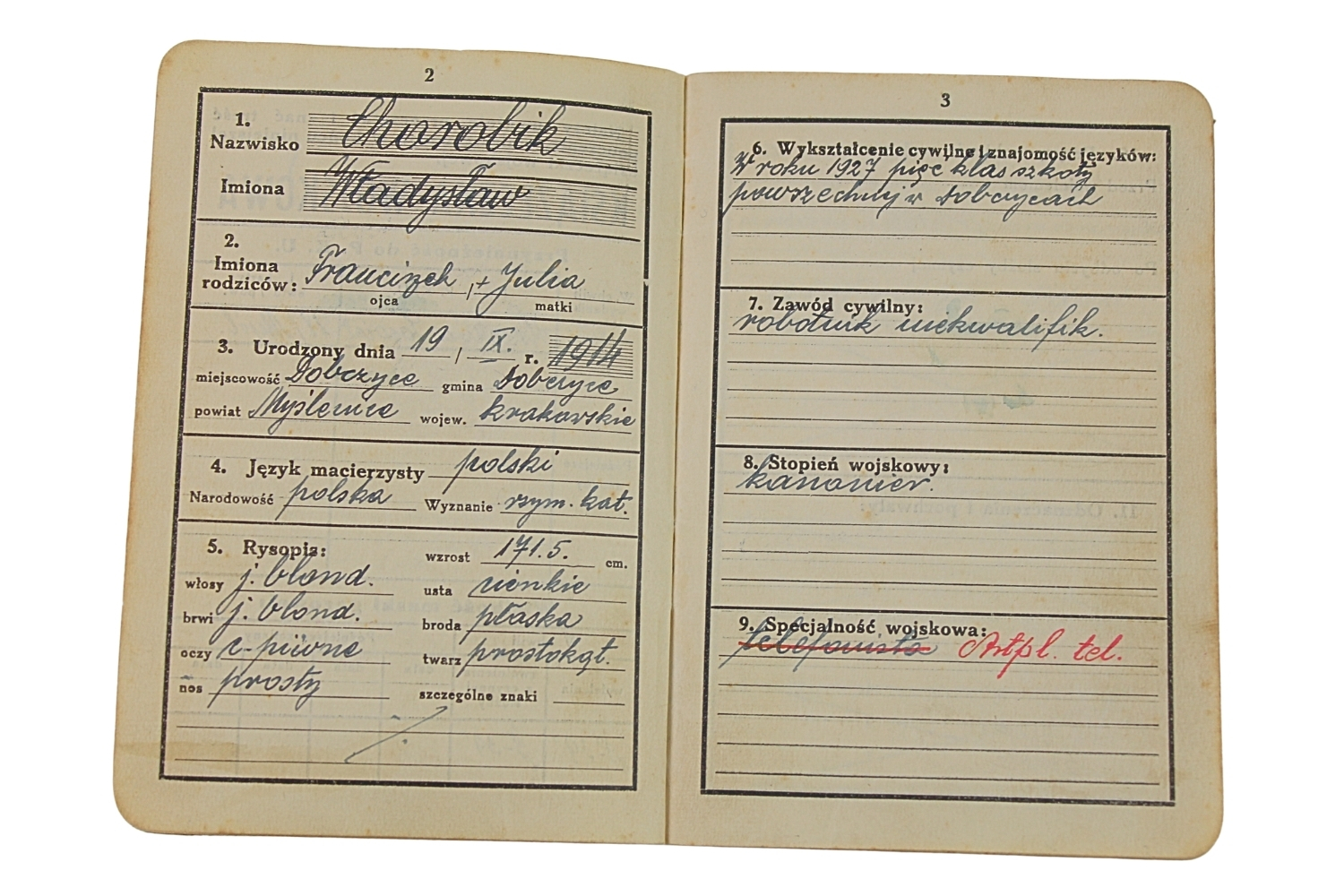 II RP KSIĄŻECZKA WOJSKOWA 5 DYWIZJON ARTYLERI PLOT.