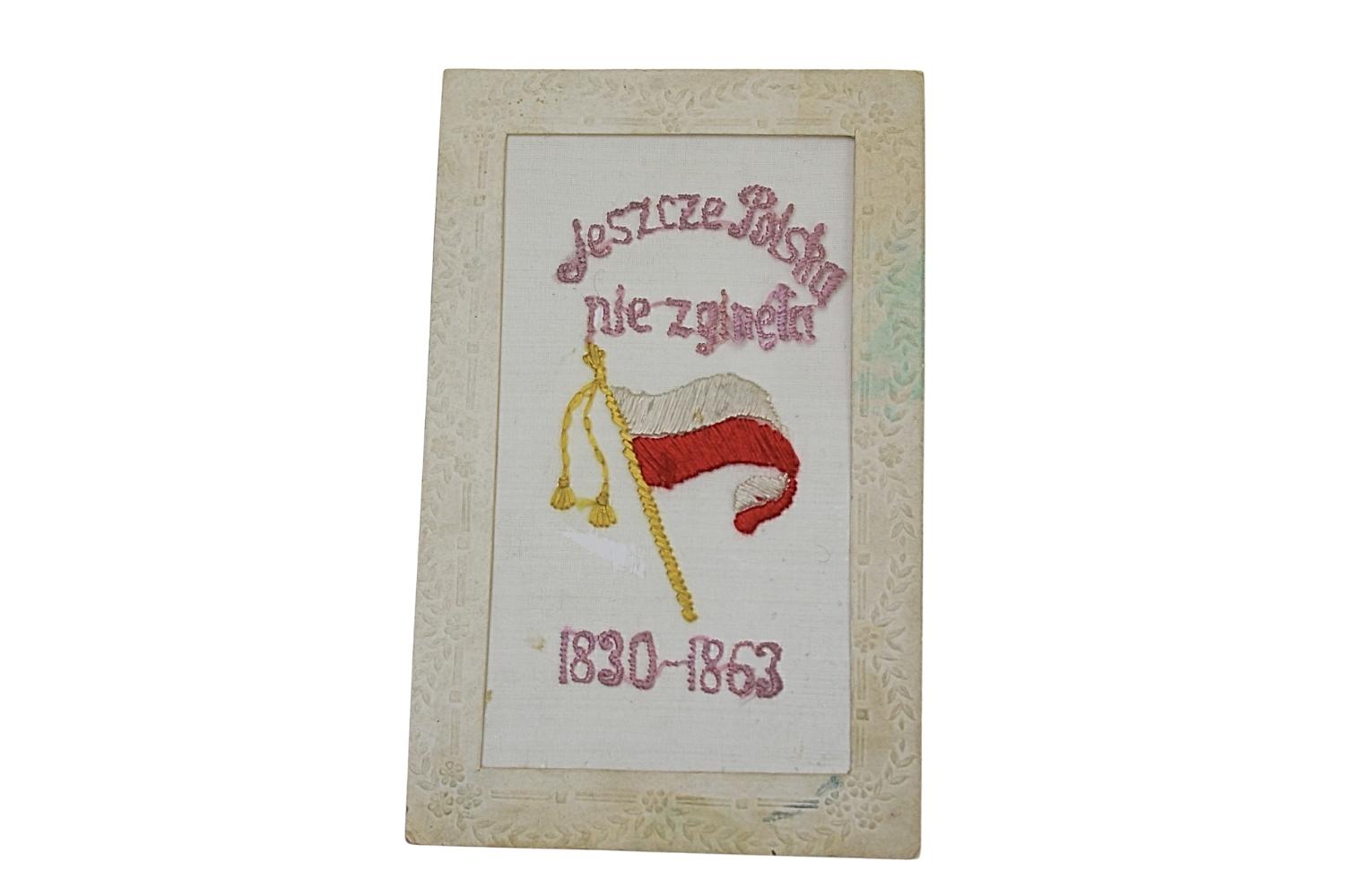Wyszywana pamiątka patriotyczna 1830-1863