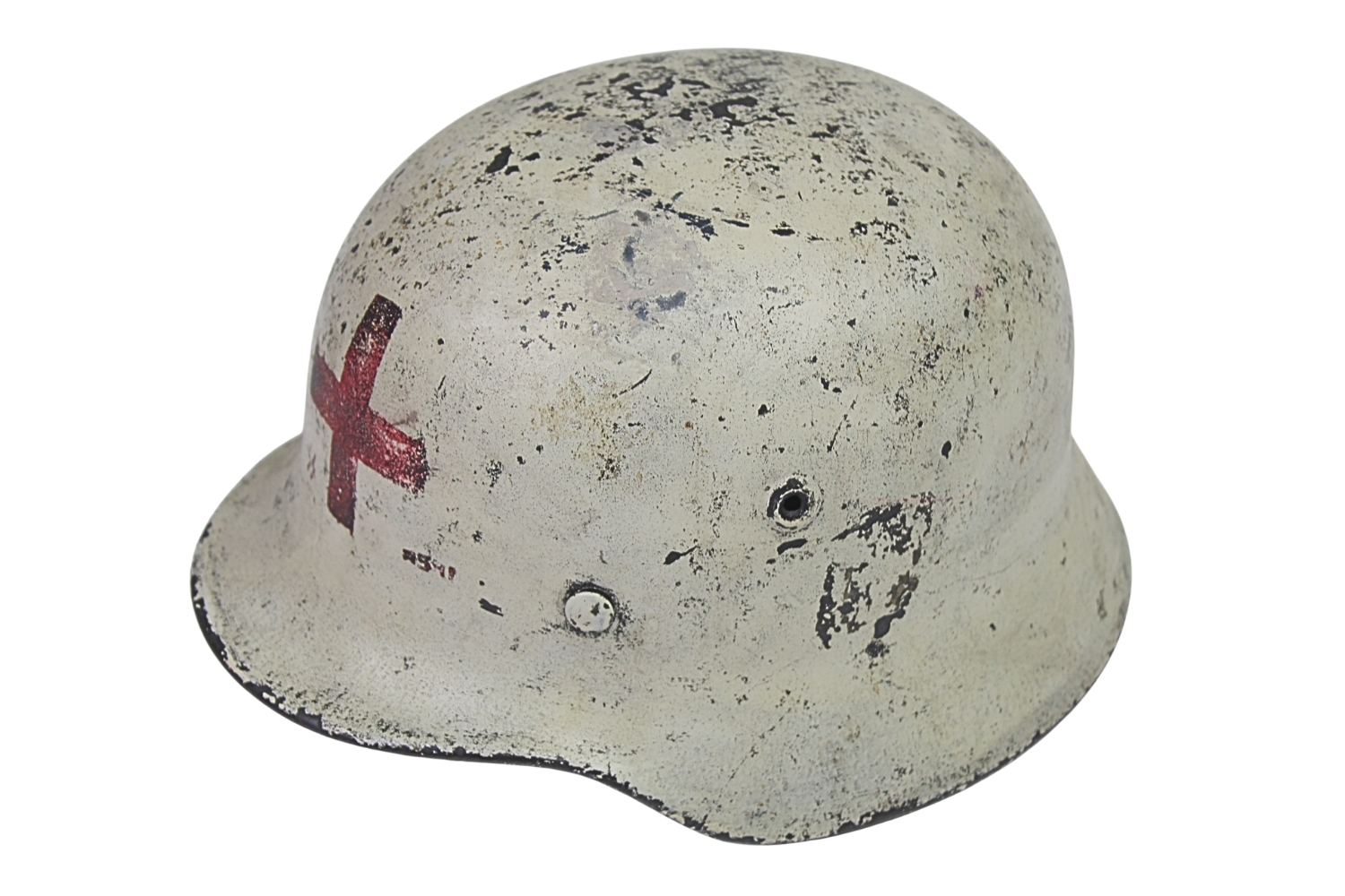 HEŁM M40 SANITARIUSZ SS w kamuflażu zimowym