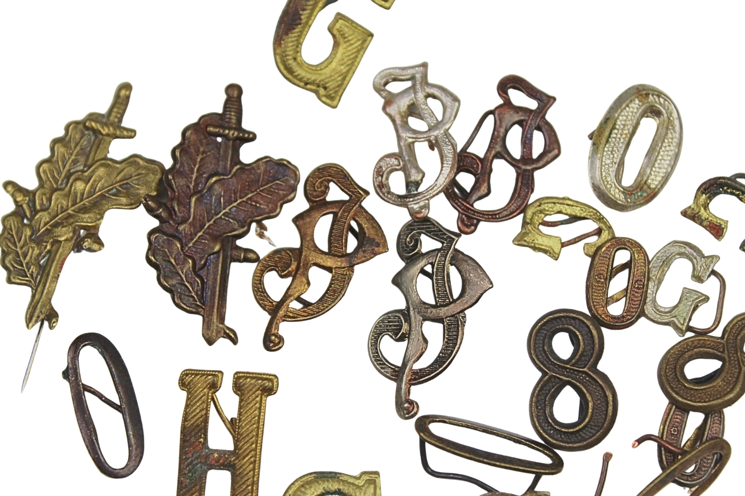 II RP ZESTAW KORPUSÓWEK I MONOGRAMÓW