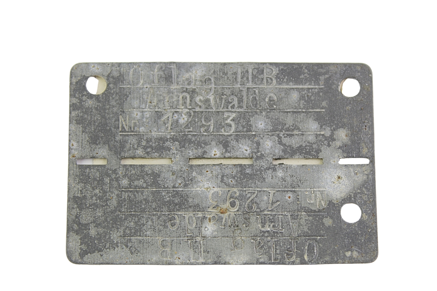 Nieśmiertelnik Oflag II B Arnswalde ze zdjęciem