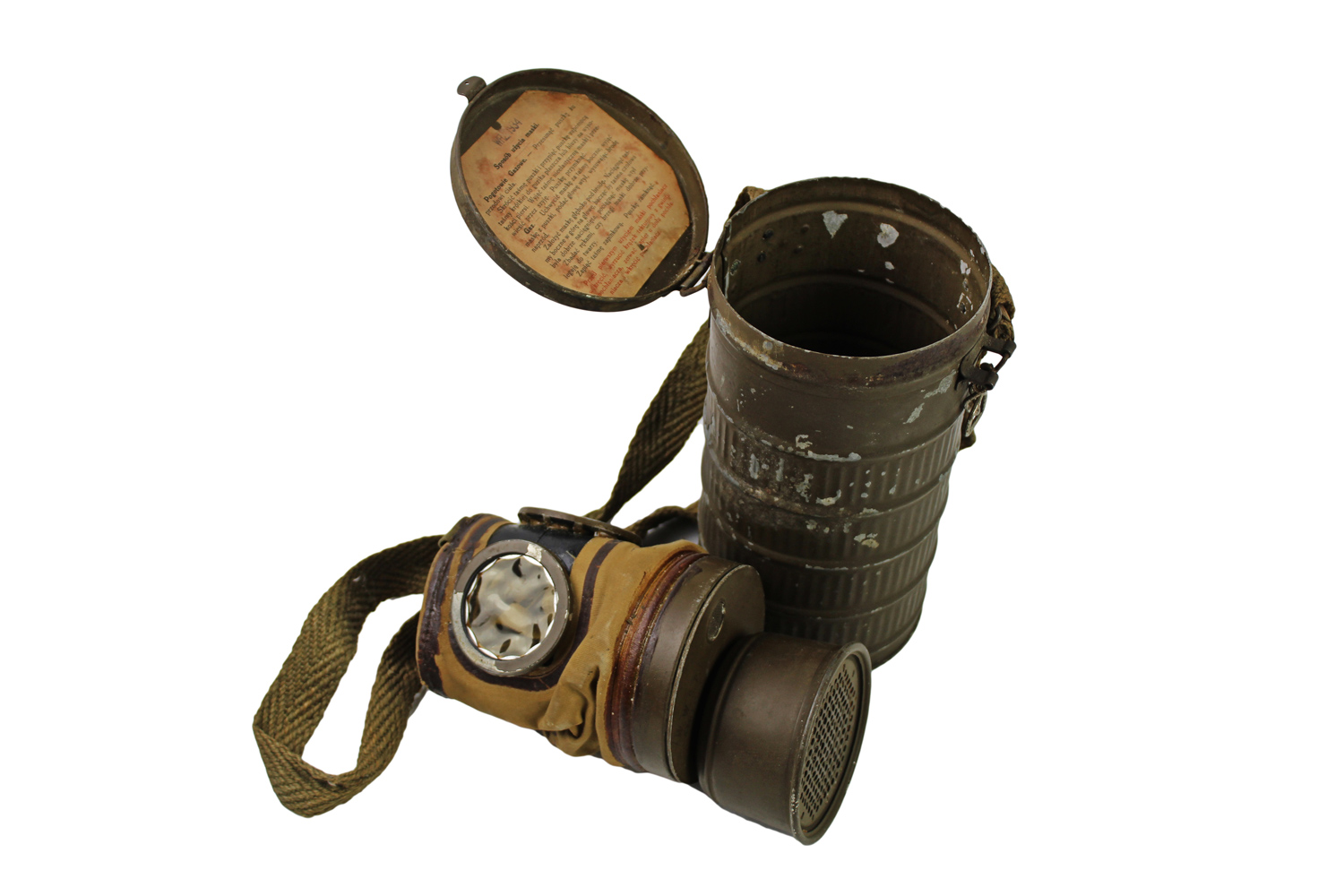 II RP Maska RSC wz.24 z puszką 1934