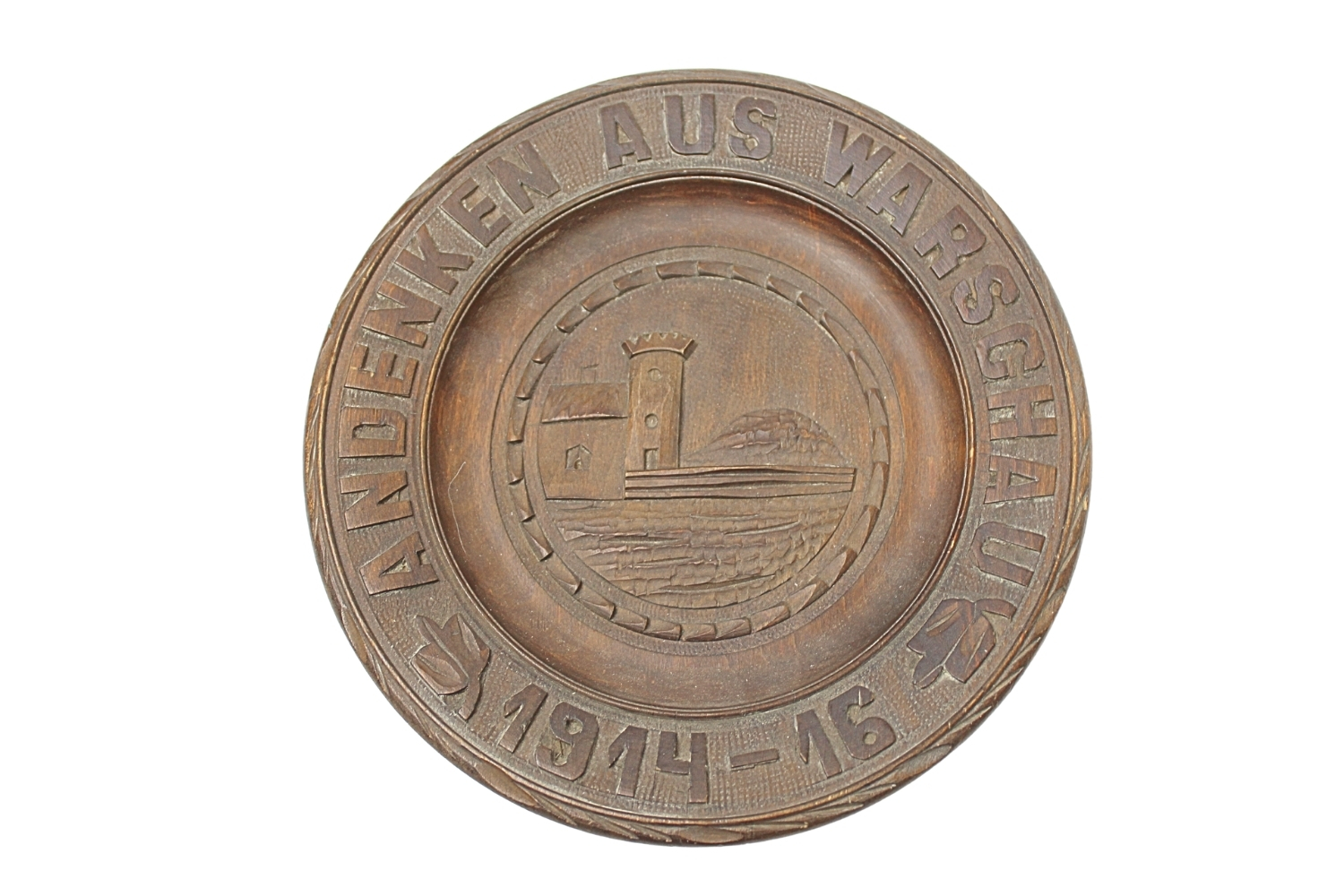 Talerz Pamiątka Warszawa Andenken aus Warschau 1914-1916