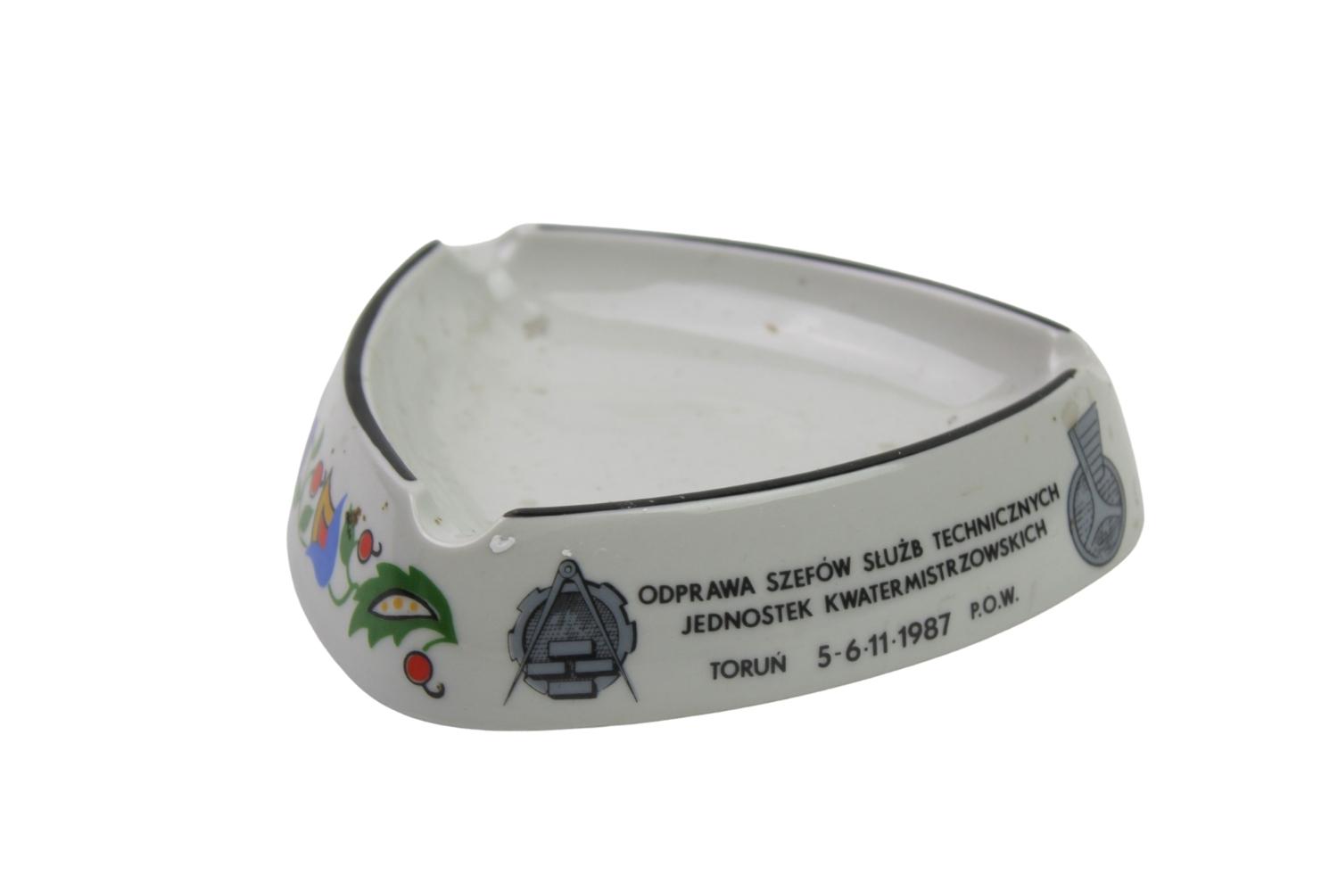 Popielniczka Szefowie Służb Technicznych Jednostek Kwatermistrzowskich 1987