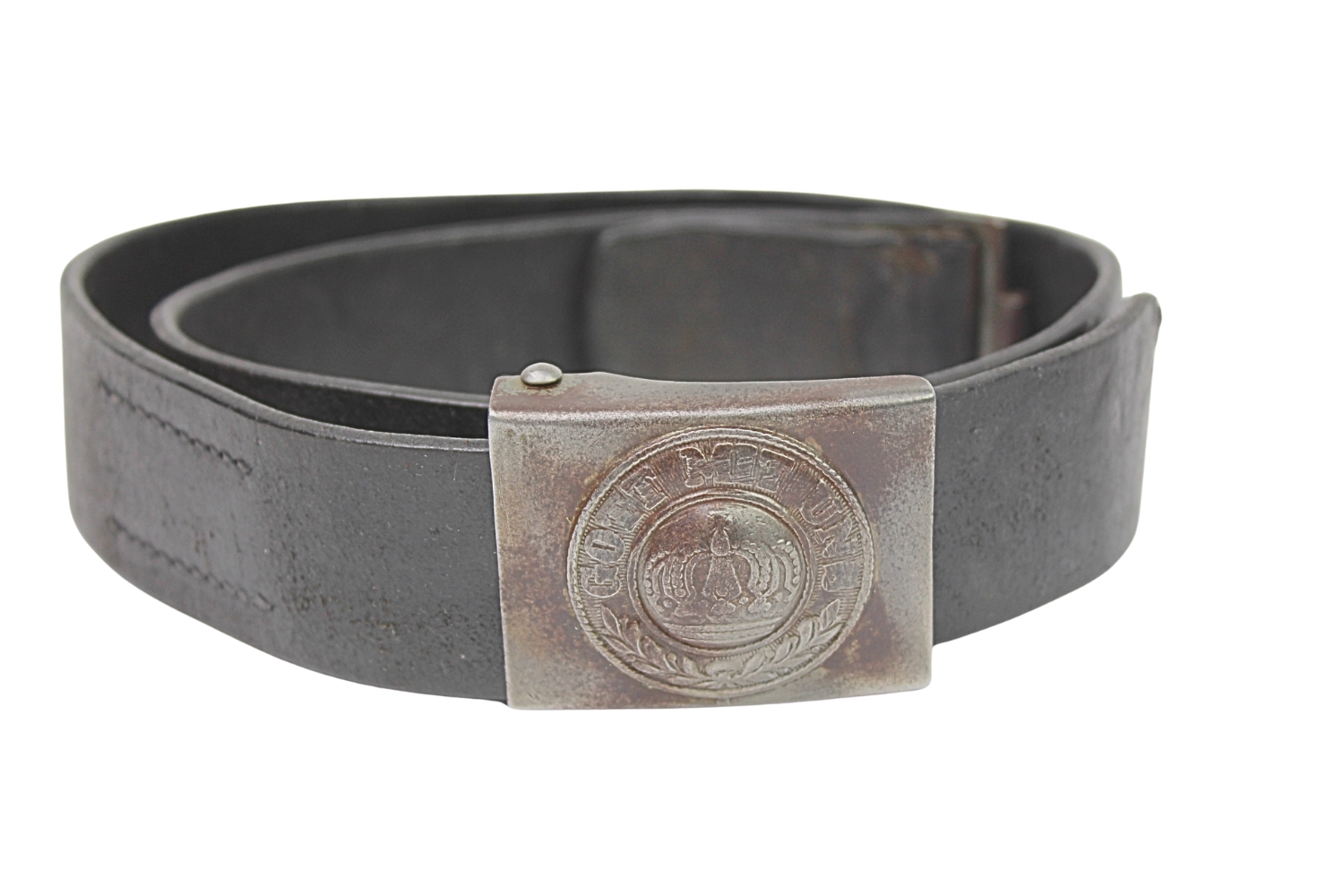 Pruski pas z klamrą Gott Mit Uns 