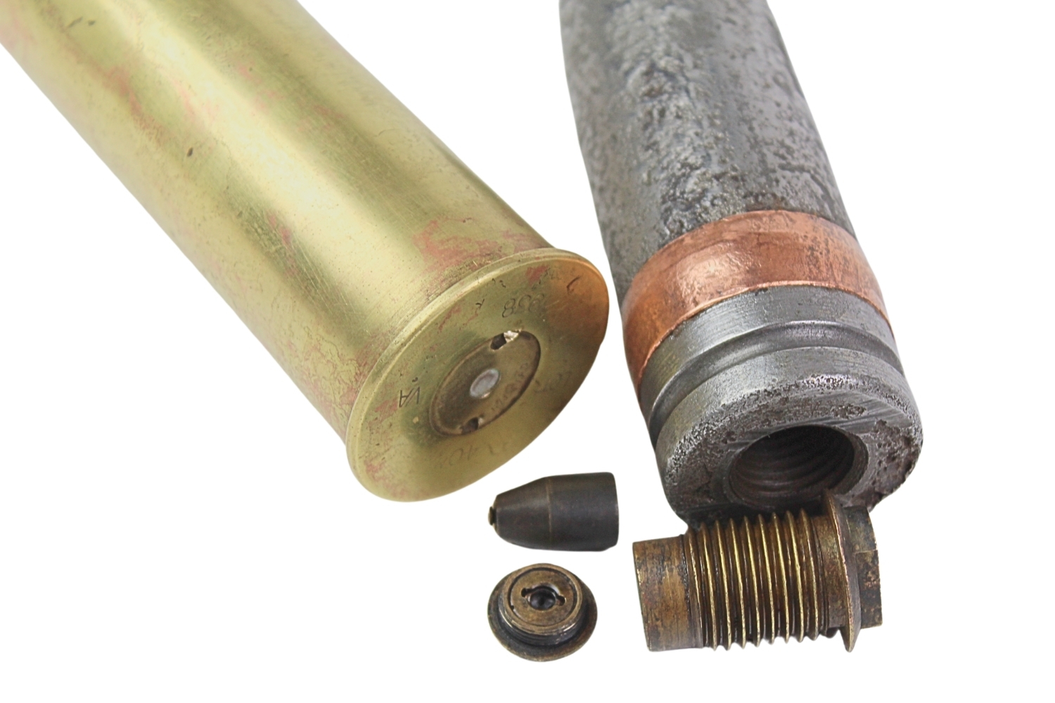 II RP Nabój armata Vickers 40mm wz.28 ORP Wicher skorupa dekoracyjna