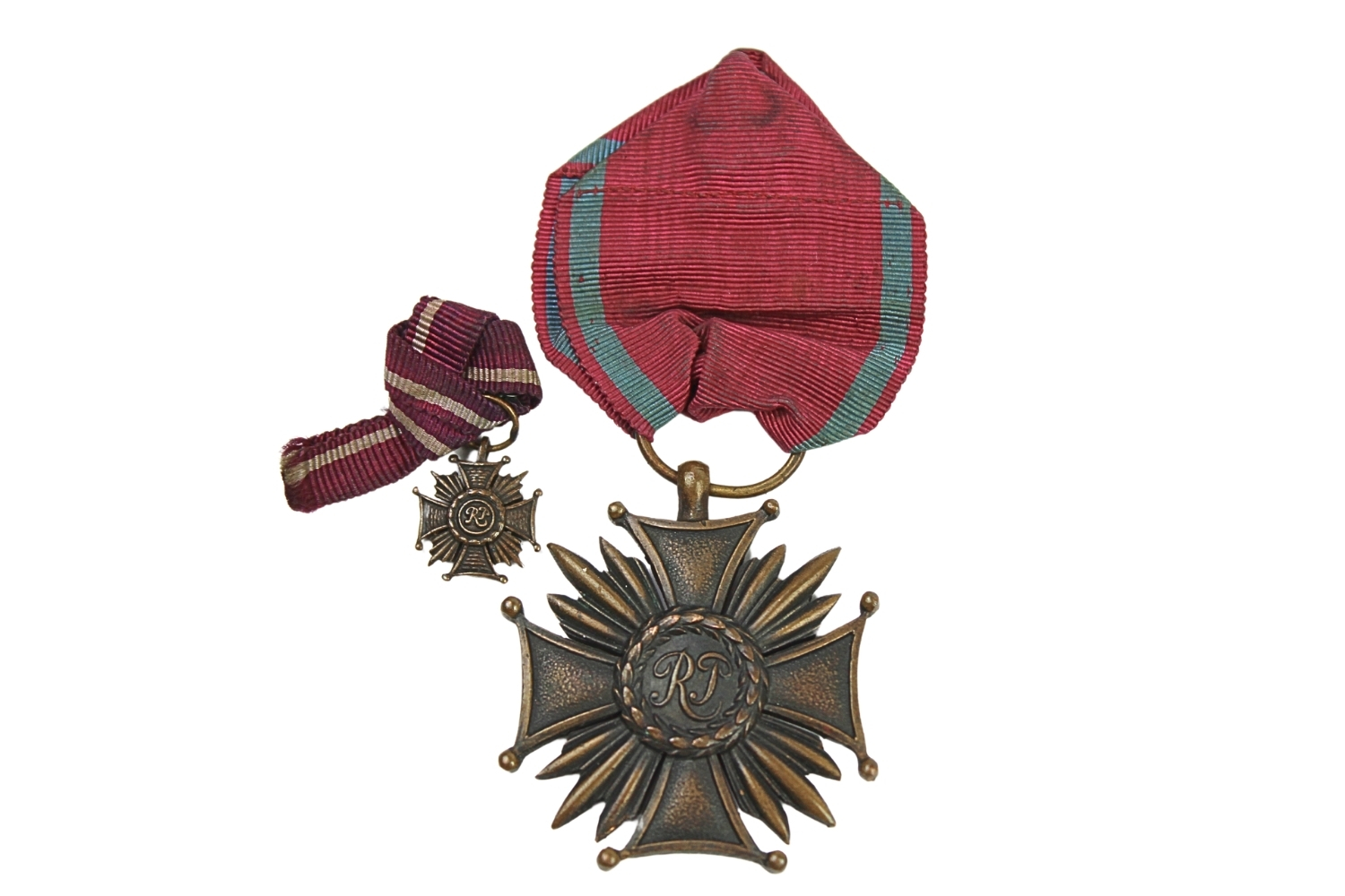 II RP Krzyż Zasługi RP Gontarczyk z miniaturką