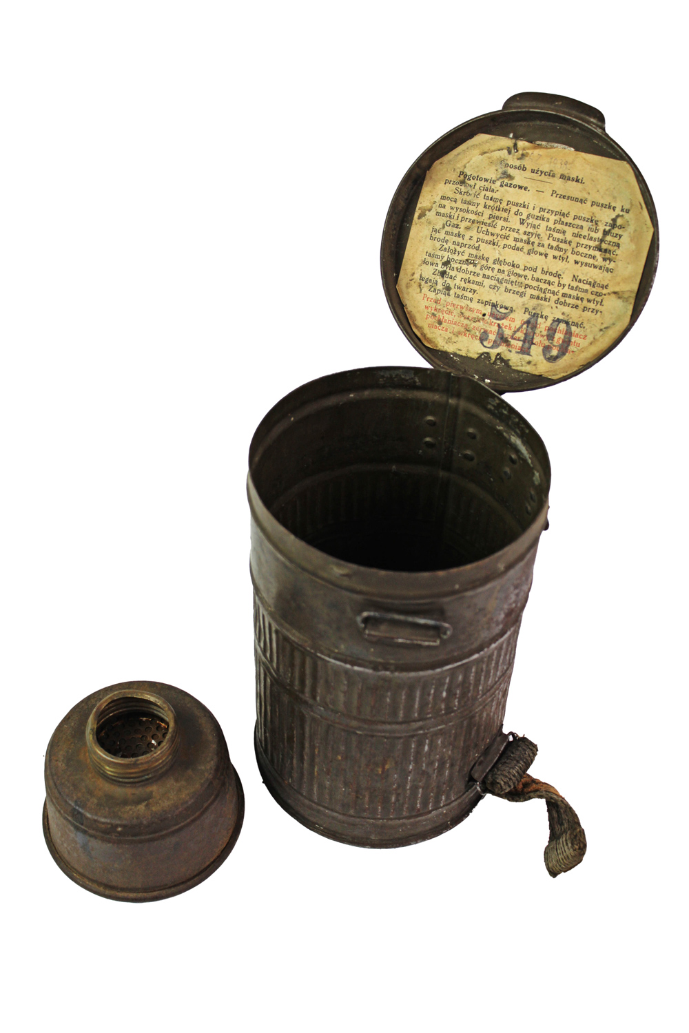 II RP Puszka na maskę RSC wz.24 + pochłaniacz