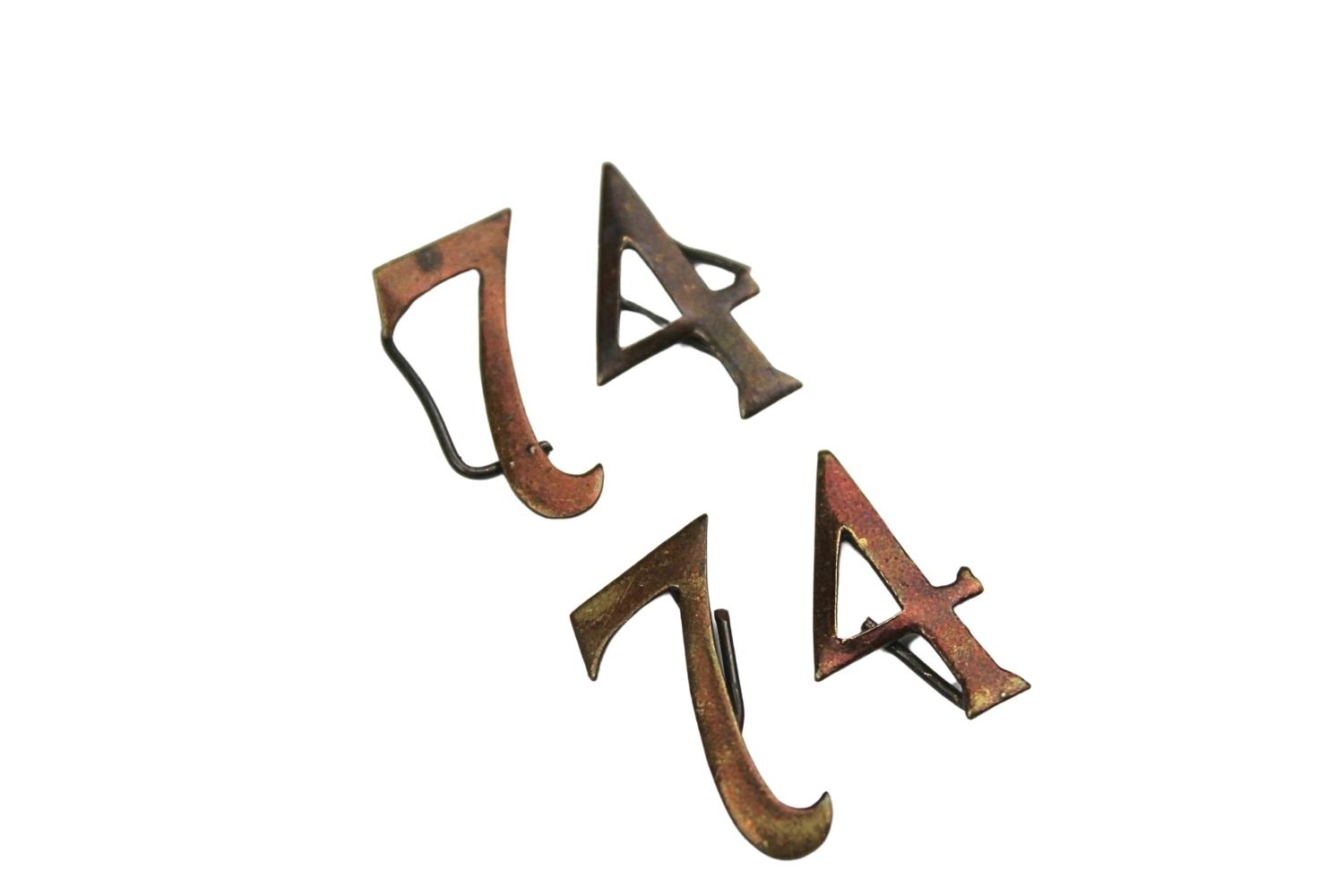 II RP Cyfry z naramienników 74 pułk piechoty 