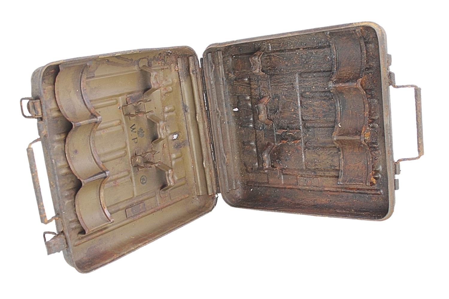 II RP Skrzynka z trzema granatami Stockes-Brandt 81mm wz.31 UNIKAT 