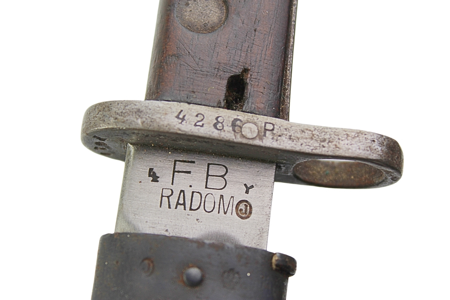 II RP Bagnet wz.28 F.B. Radom o podwyższonej kontroli „Jotka” pochwa orzełek