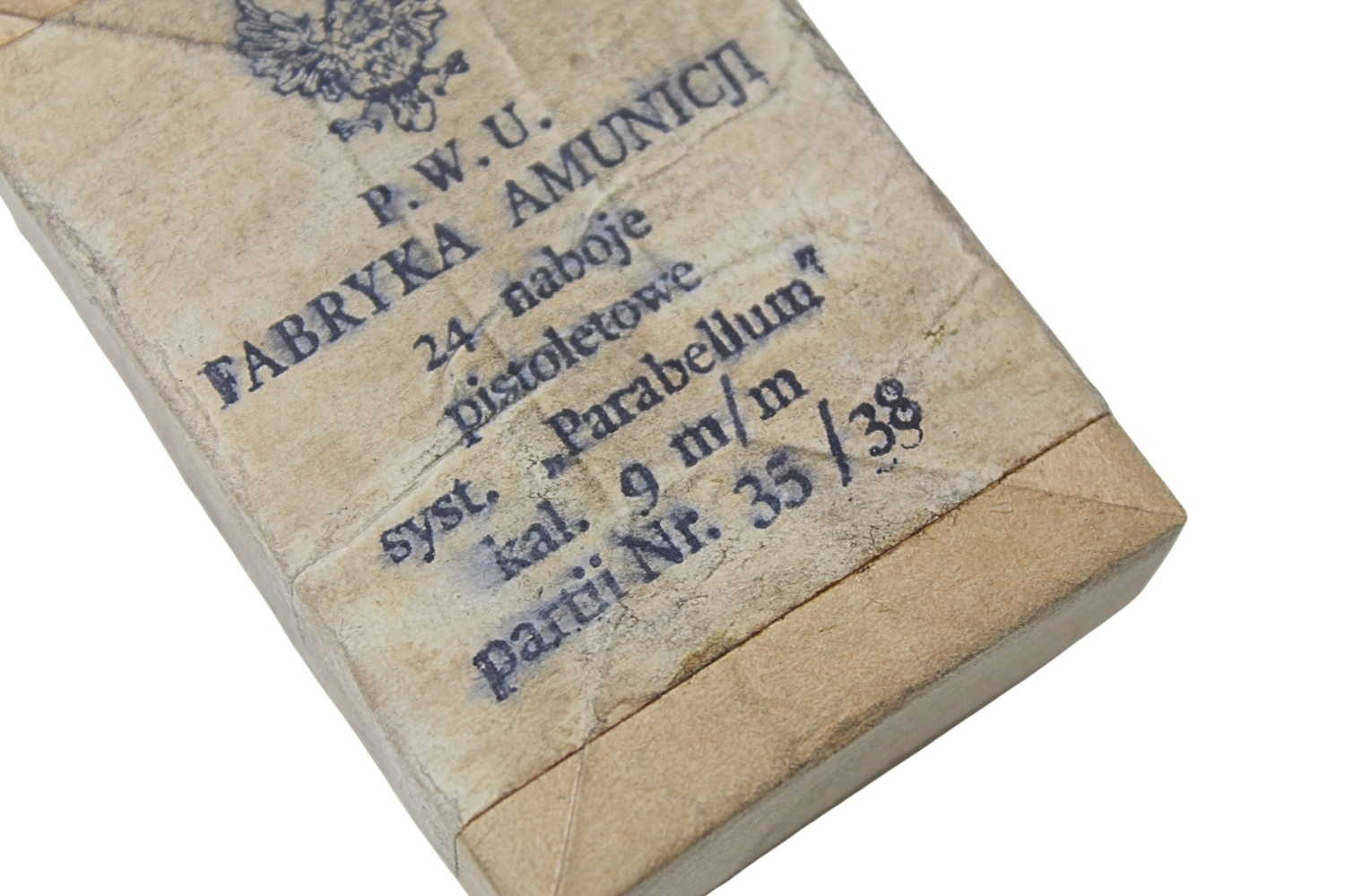Pudełko na 24 naboje 9mm ViS wz.35 P.W.U. F.A. 1938 Kopia