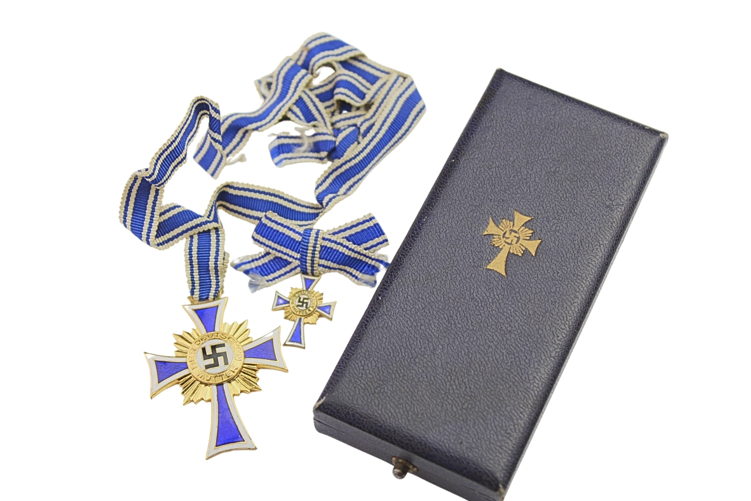 III Rzesza Krzyż Matki 1938 z miniaturką w pudełku 