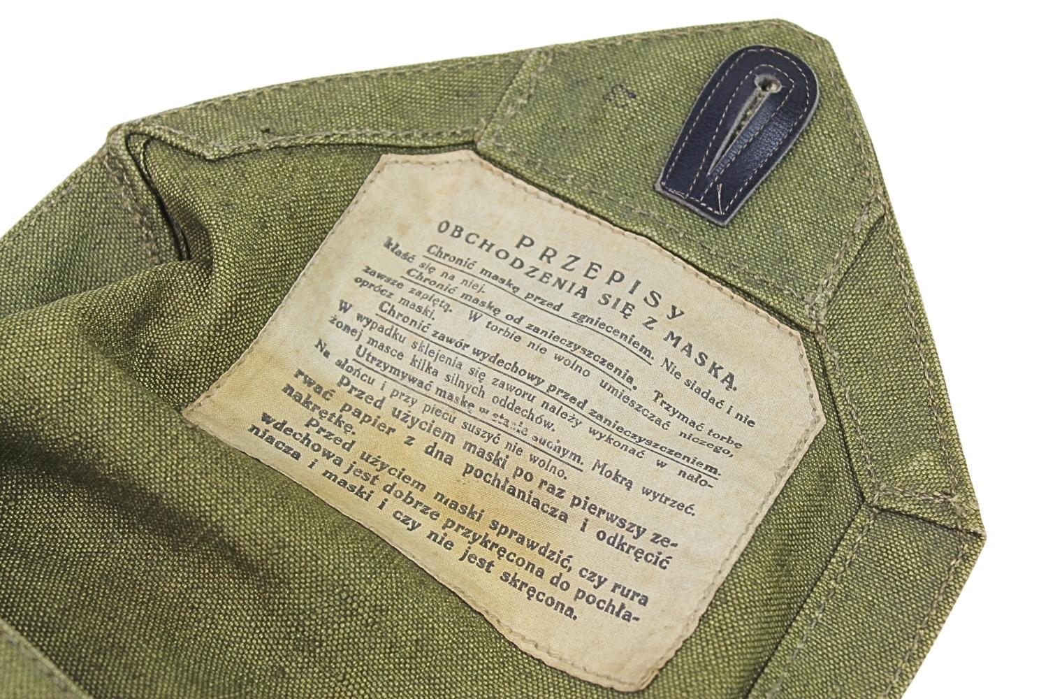 II RP Maska wz.32 z Torbą Sanok 1934