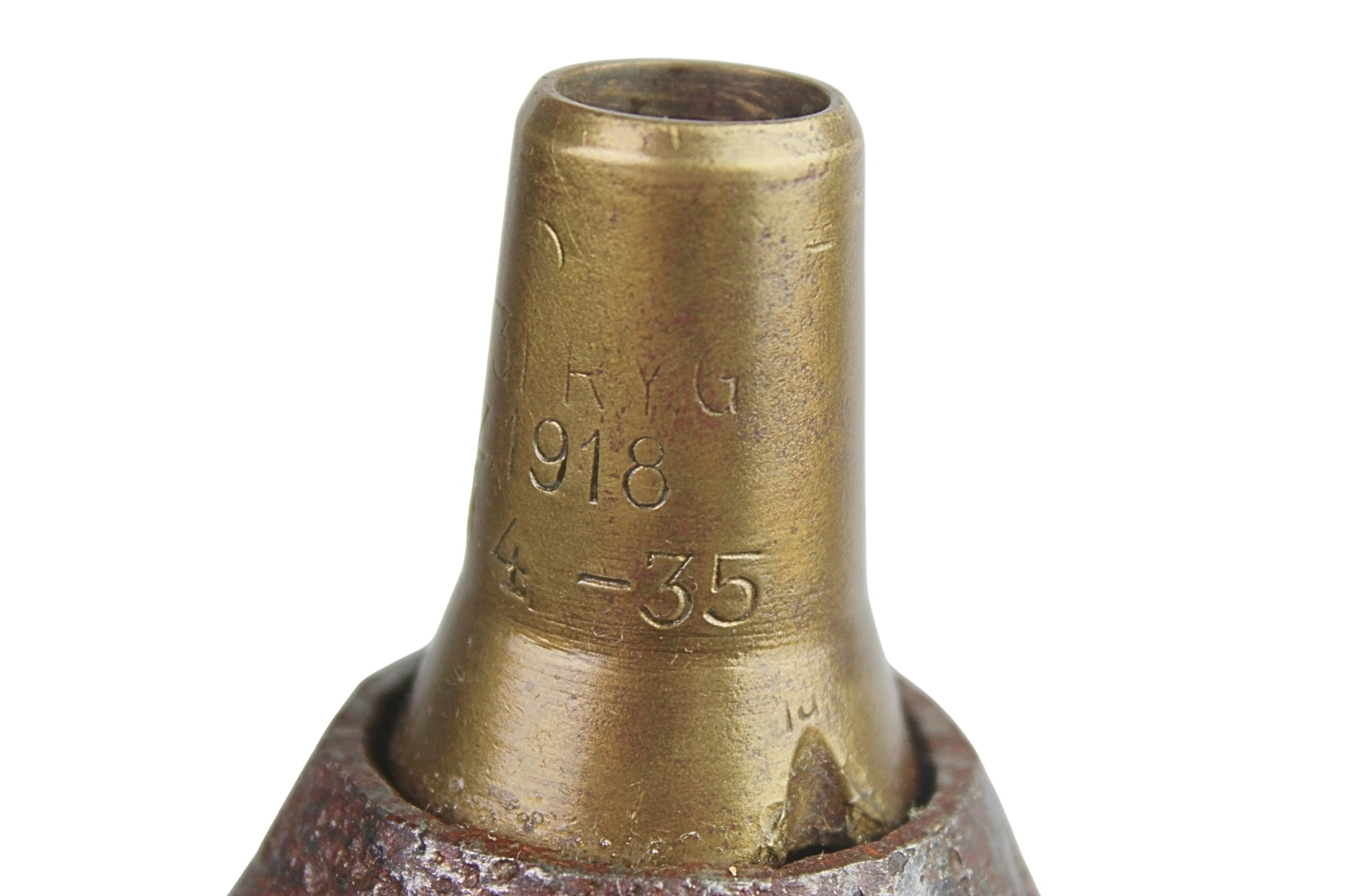 II RP ŁUSKA Z POCISKIEM armata 105mm SCHNEIDER wz.1913 Skorupa Dekoracyjna