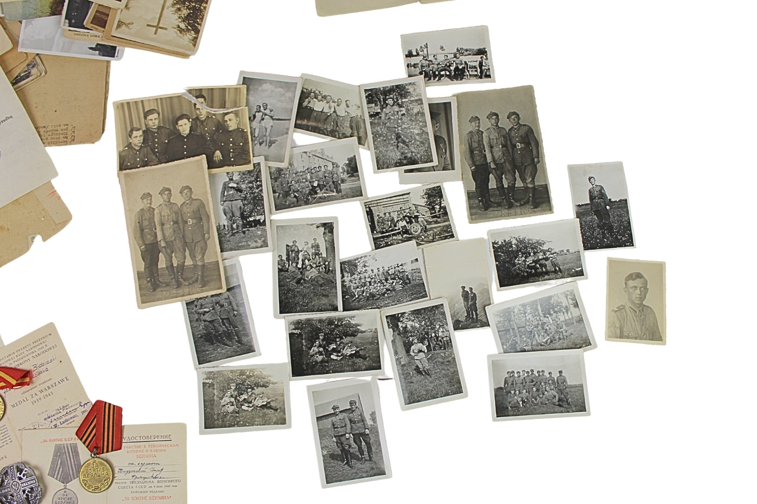 AWP LWP  Zestaw odznaczeń dokumentów, zdjęć po ogniomistrzu Józefie Bidzińskim