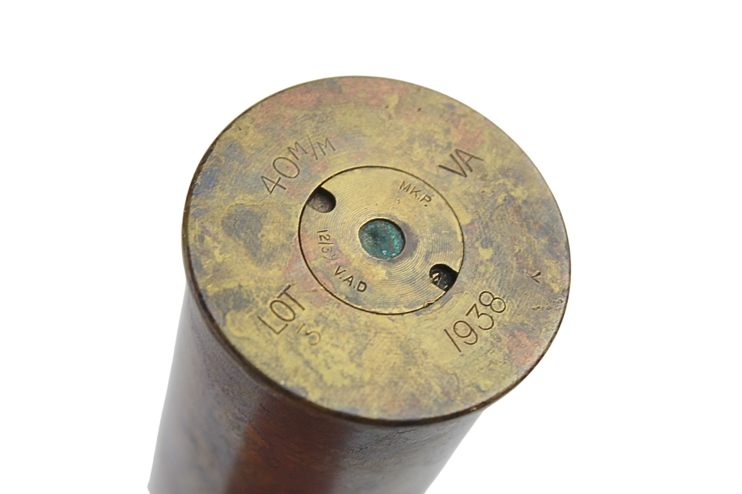 II RP Nabój armata Vickers 40mm wz.28 ORP Wicher skorupa dekoracyjna 