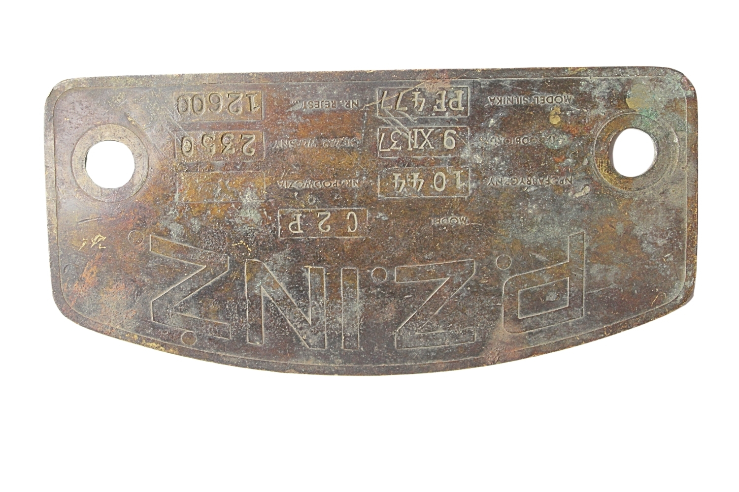 II RP Tabliczka znamionowa P.Z. INŻ C2P  7TP unikat 