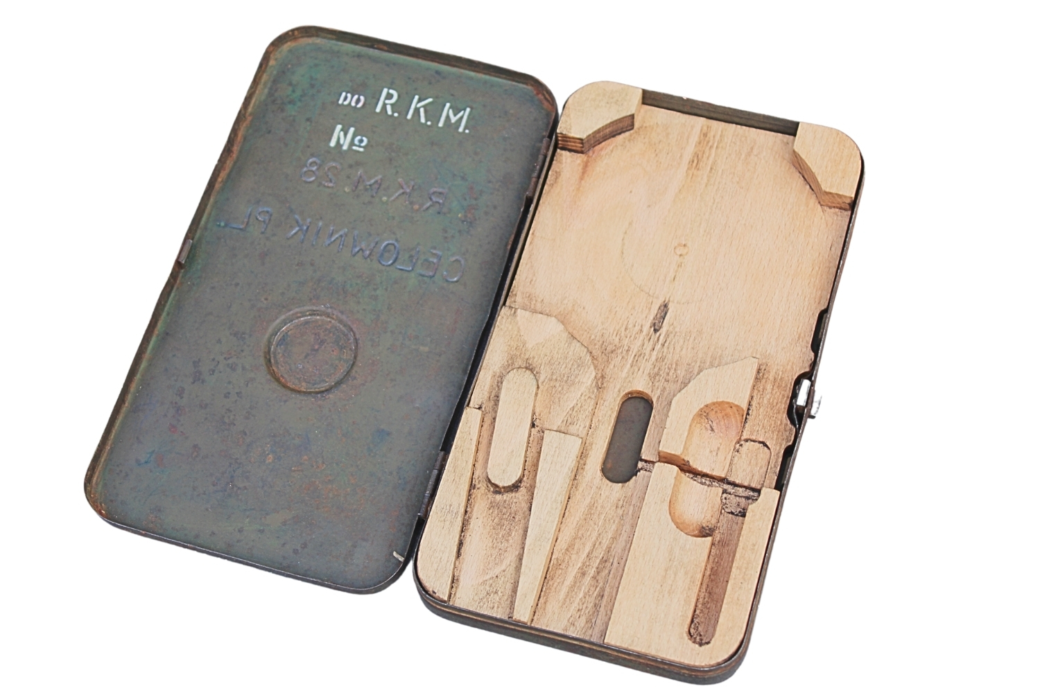 Drewniany wkład RKM wz.28 Browning Pudełko na Celownik P-lot kopia