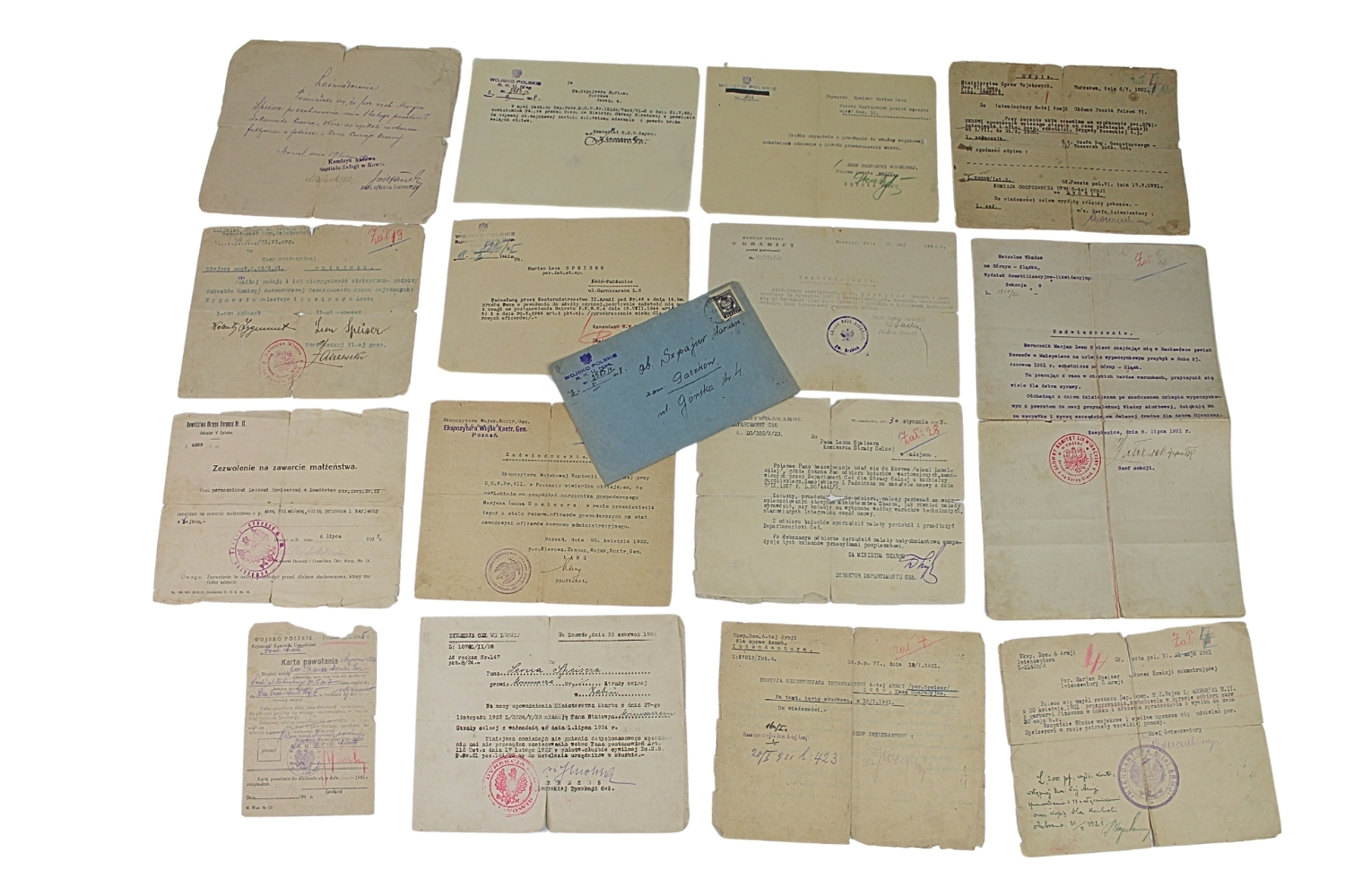 II RP, 2 AWP Zestaw dokumentów po por. Leonie Speisnerze 