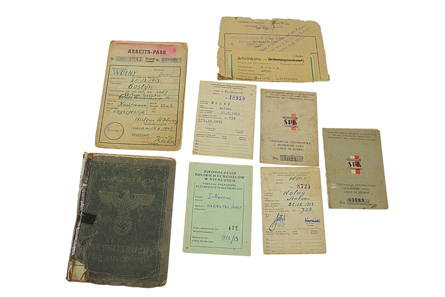 Zestaw dokumentów Antoni Wolny 