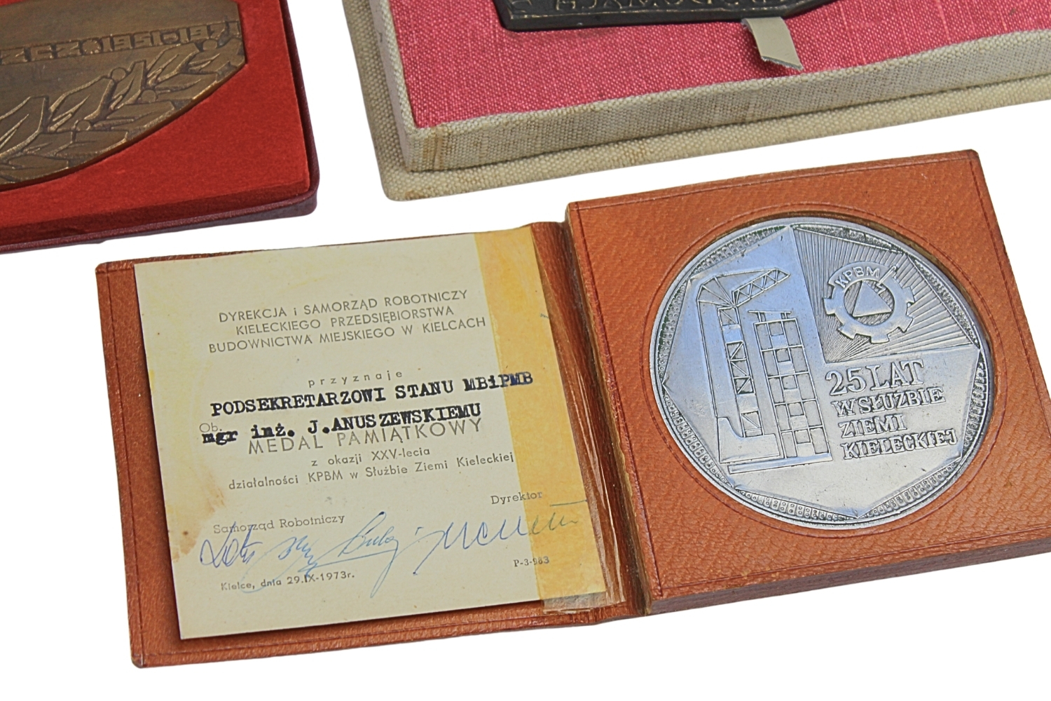 PRL Duży zestaw medali po mgr inż. Januszu Anuszewskim
