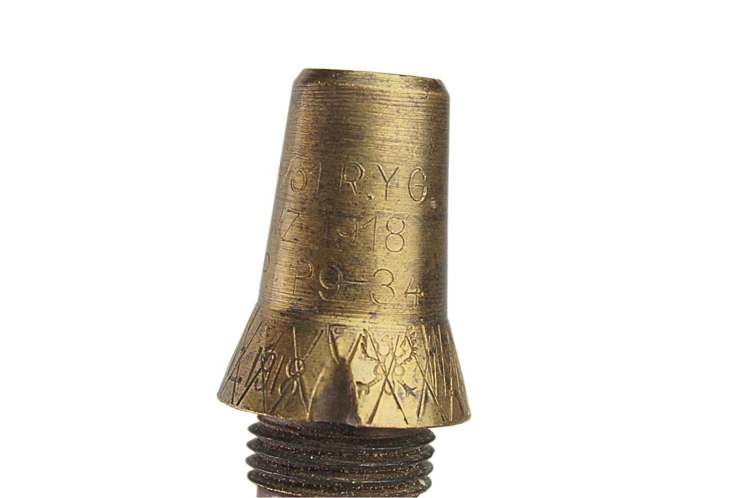 II RP Armata Schneider 75mm wz.97 granat wz.15 Skorupa Dekoracyjna 