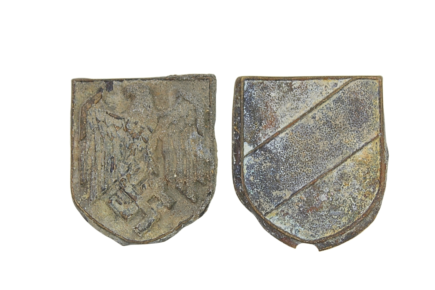 Komplet tarczek z hełmu korkowego Afrika Korps